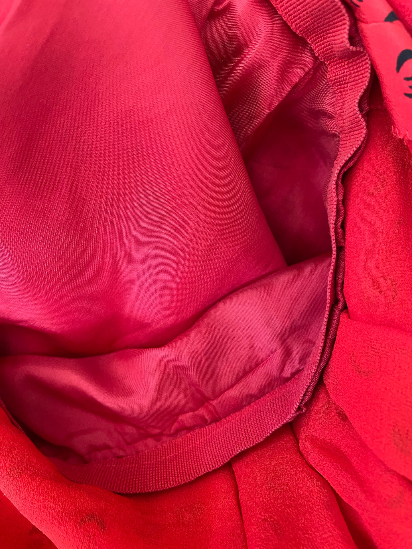 Abito rosso sartoriale in seta - TG. 40/42