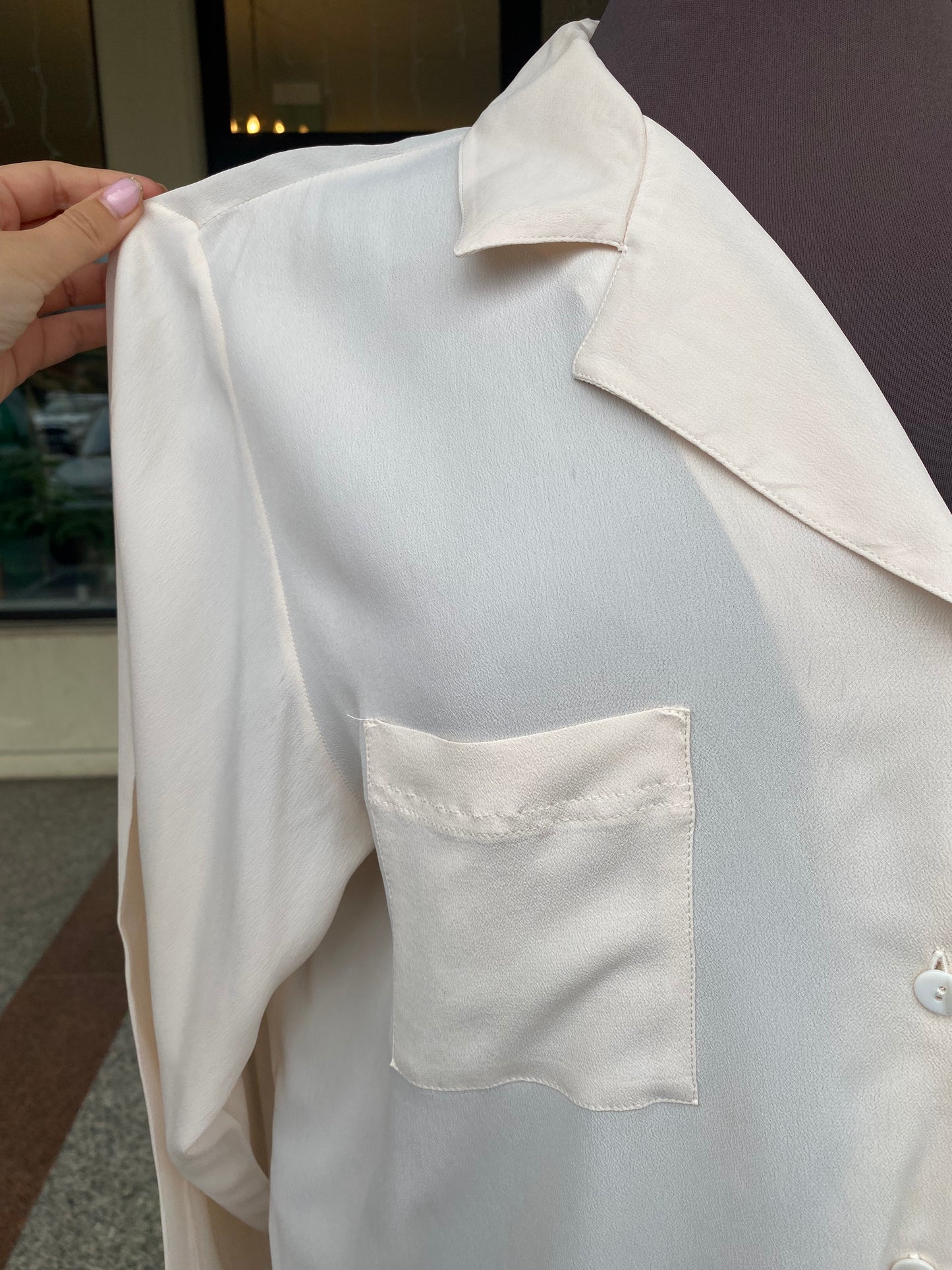 Camicia in seta panna - TG. 50