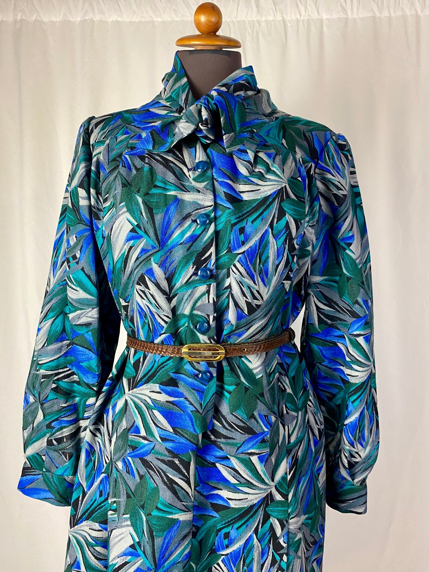 Abito anni ‘80 in crepe di lana - TG. 44/46 circa