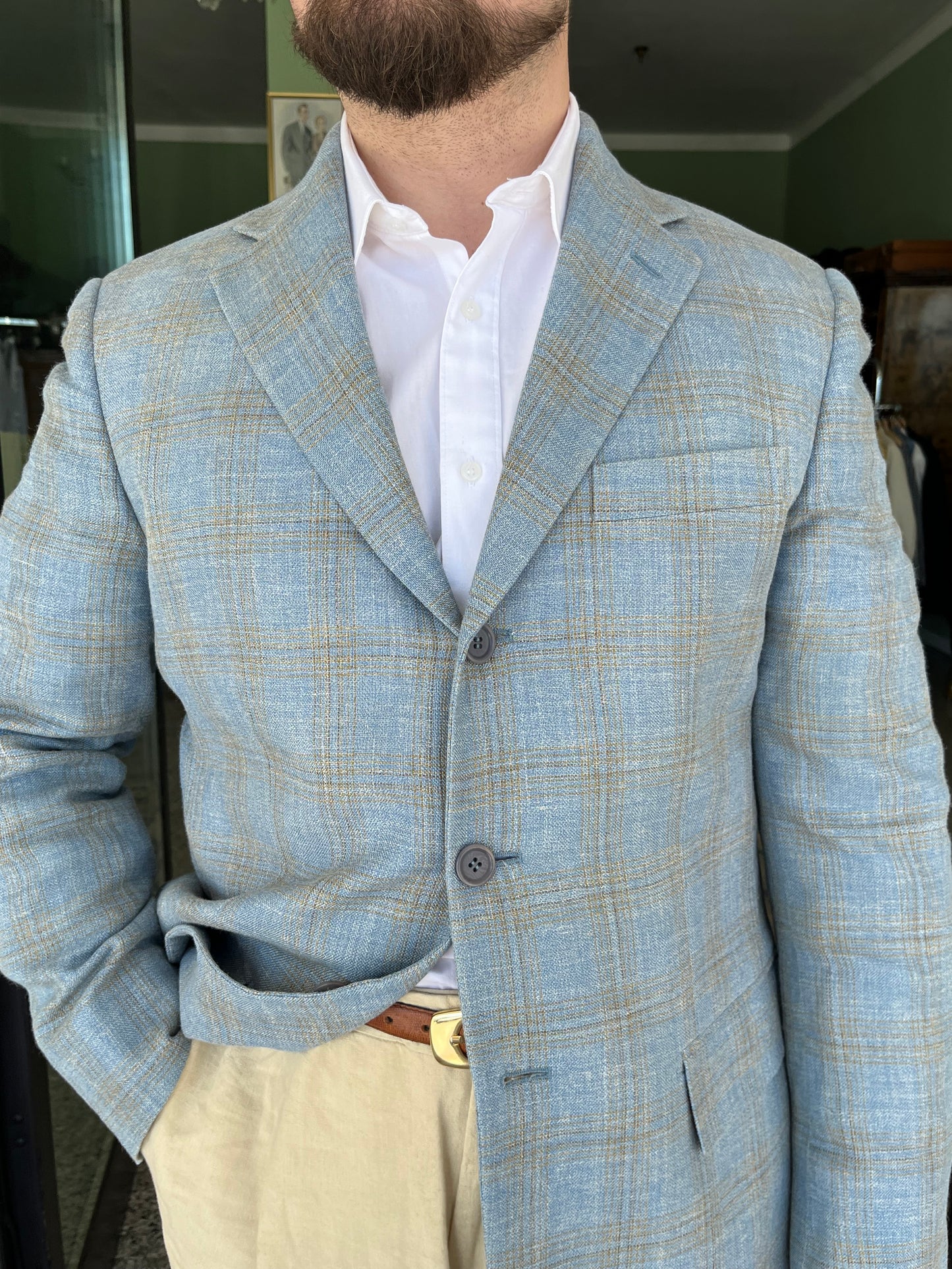 Giacca Boggi anni '90 in seta lino lana tg. 50