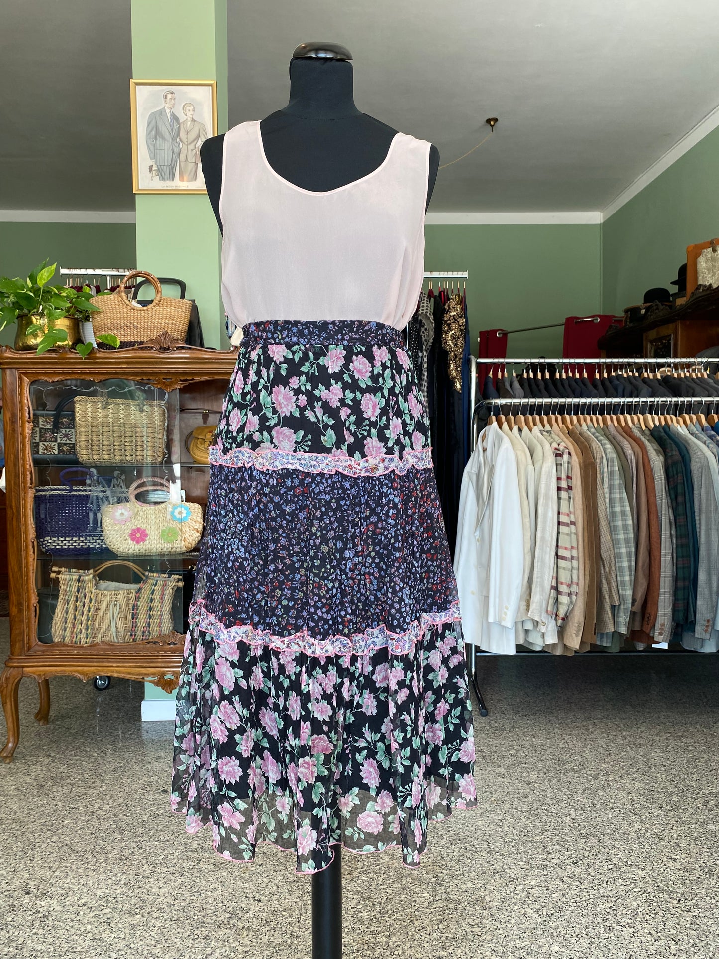 Gonna anni ‘90 in organza di seta - TG. 42/44