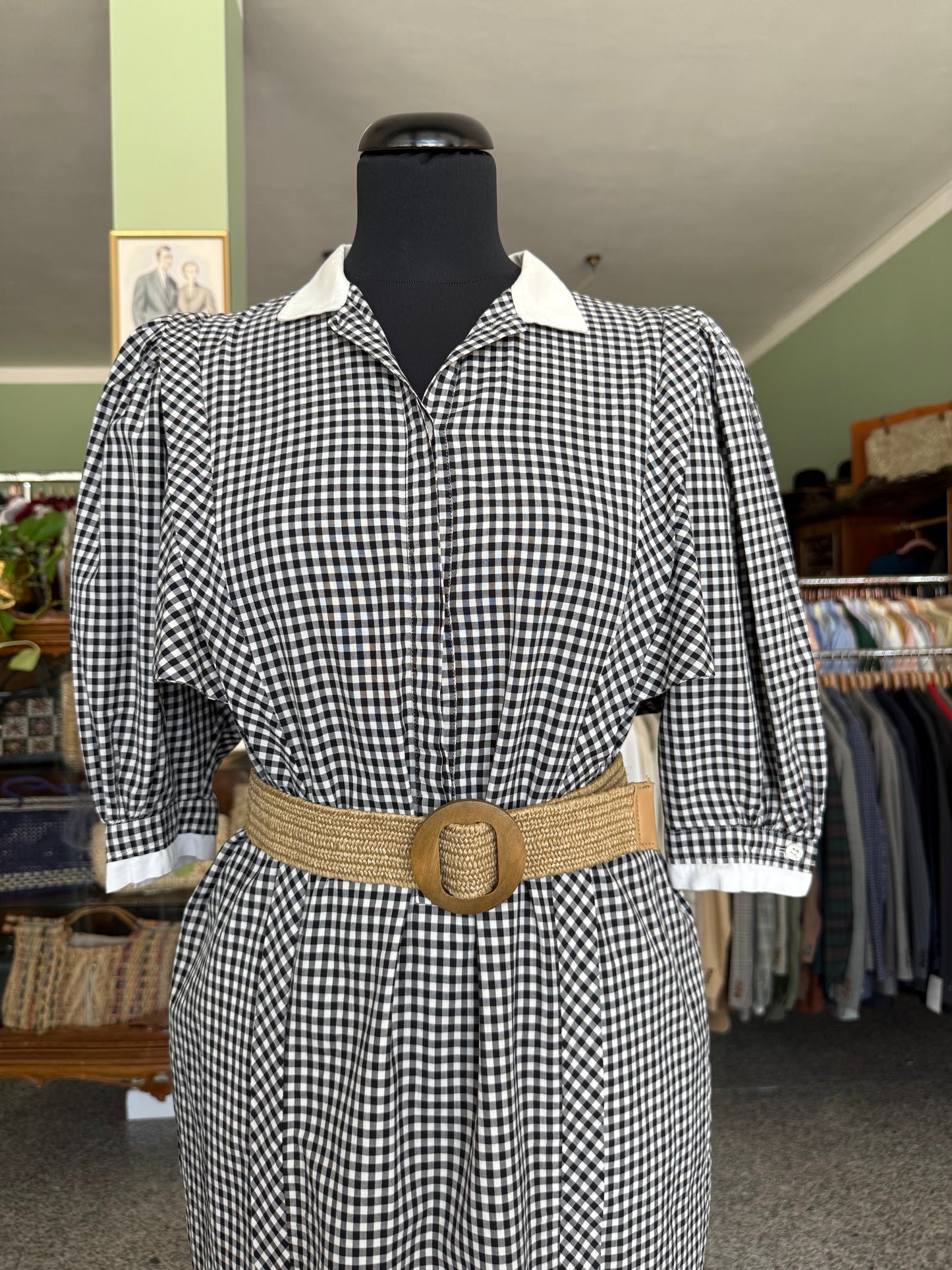 Abito in vichy bianco e nero - TG. 46/48