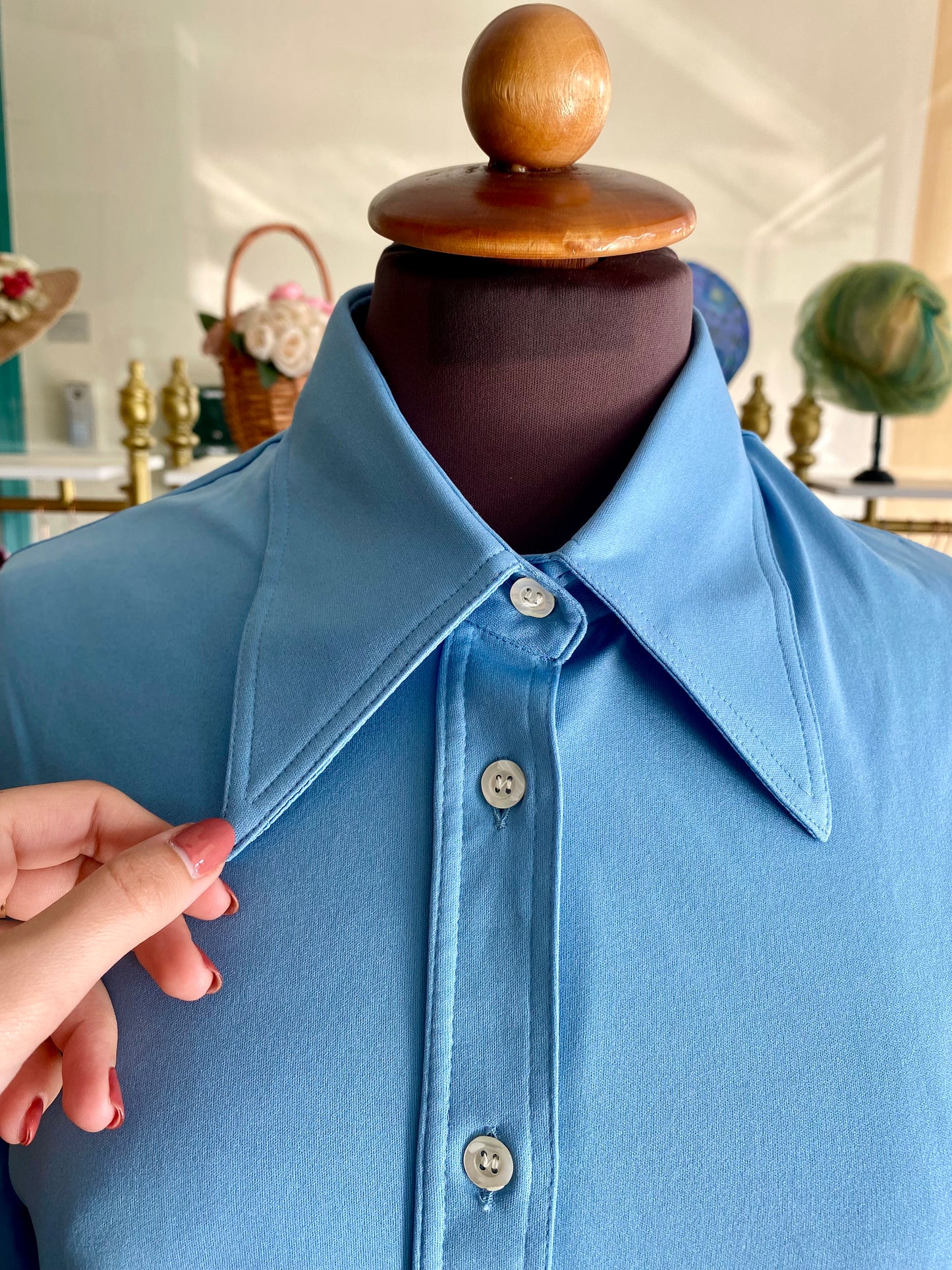 Camicia celeste anni ‘70 - TG. 44/46