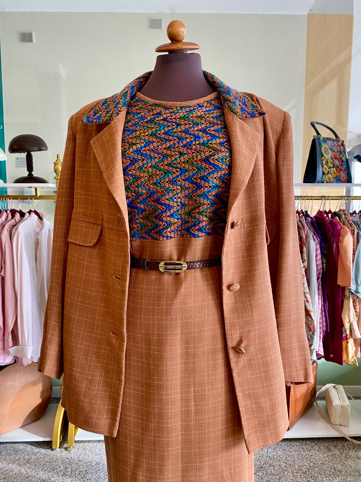 Tailleur giacca + abito anni ‘70 - TG. 50