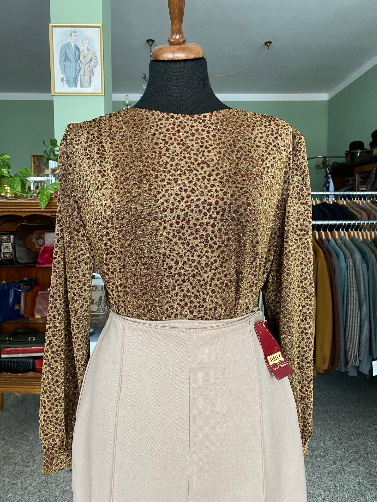 Blusa in lurex leopardata - TG. 44/46