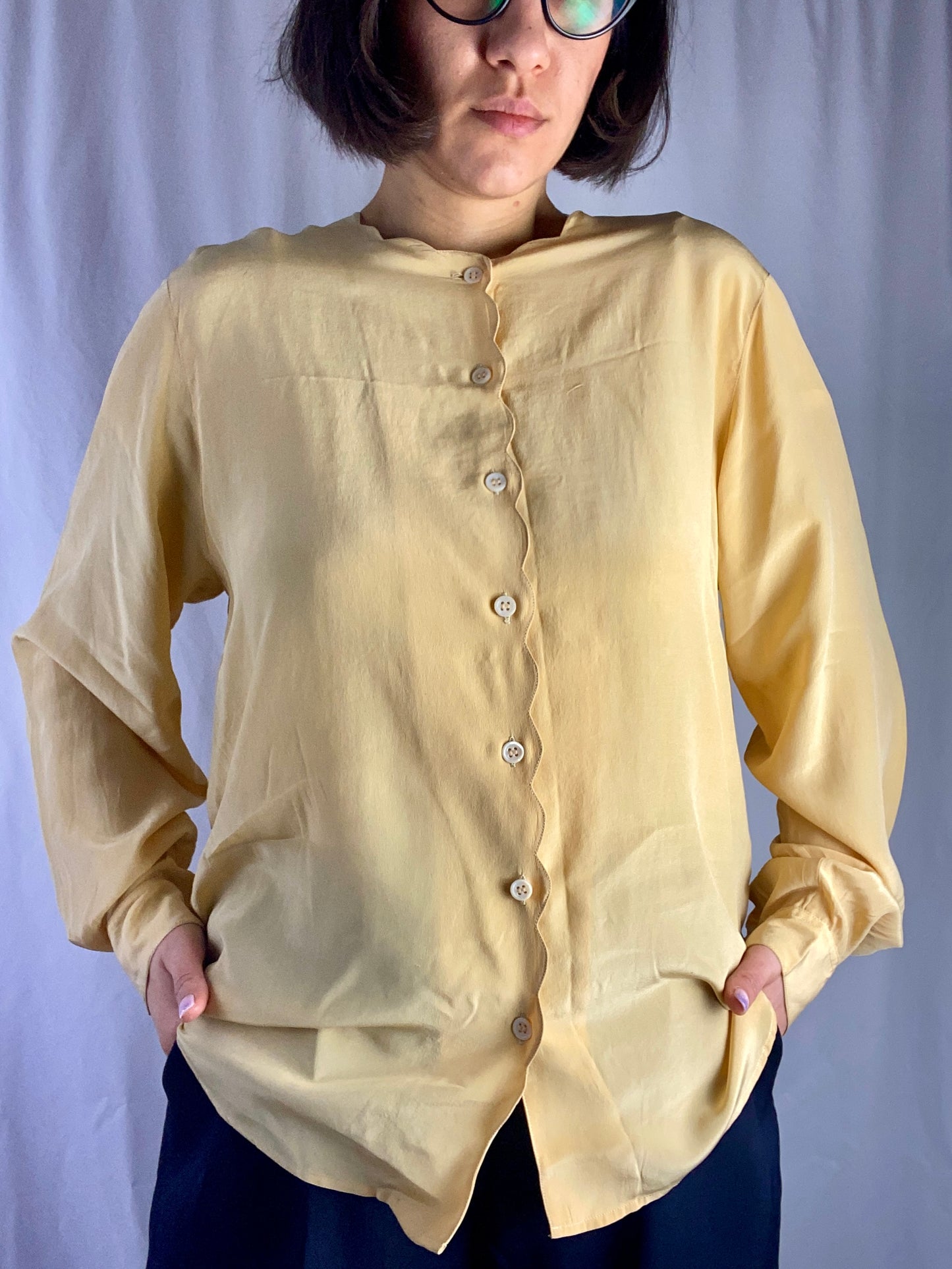 Camicia gialla in seta - TG. 42/44