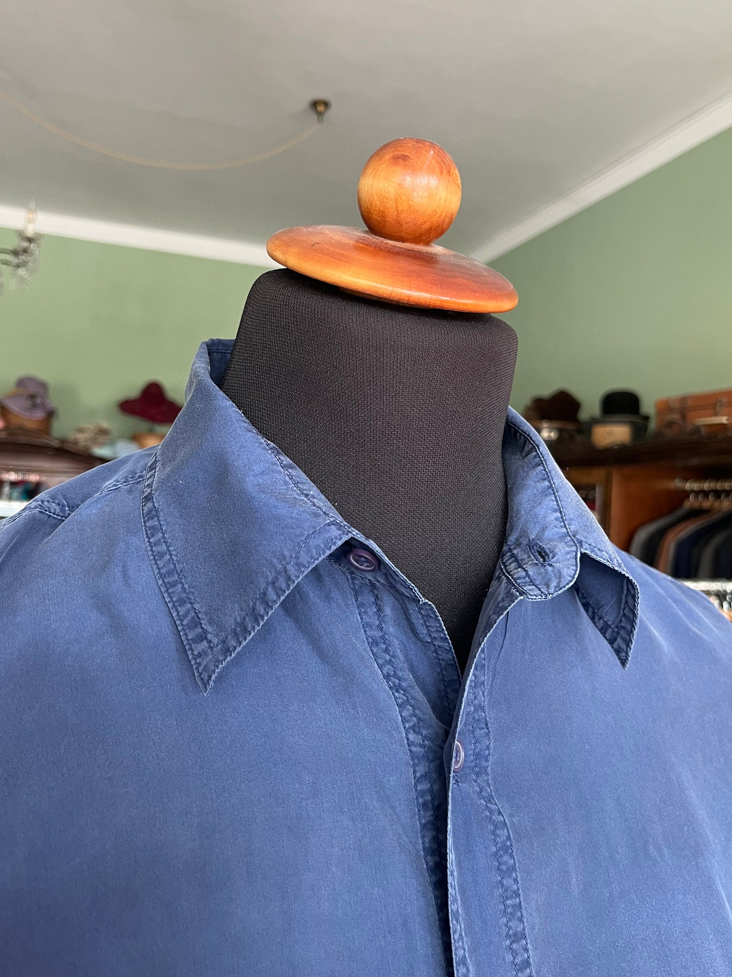 Camicia pura seta a maniche corte tg. L-XL