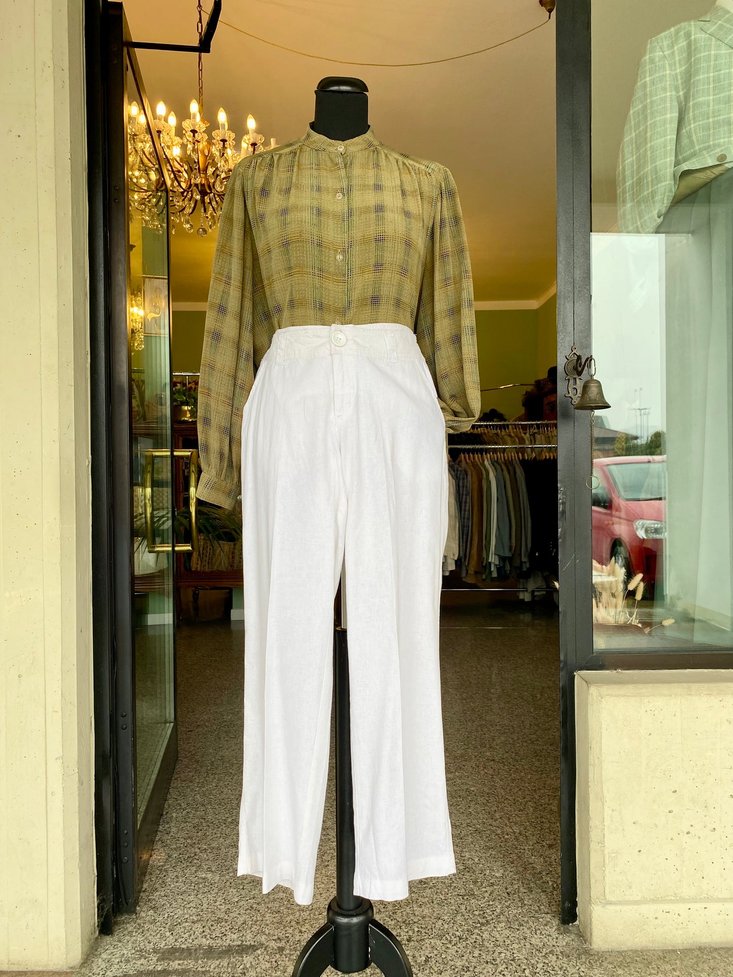 Pantaloni bianchi in cotone - TG. 40/42