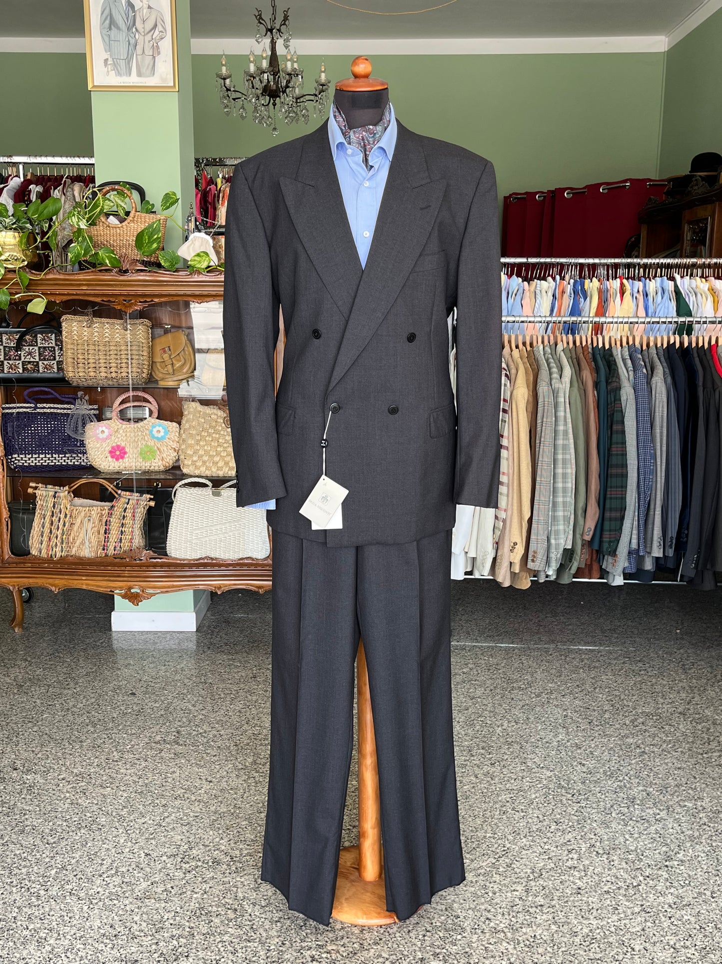 Completo Vitale Barberis Canonico doppiopetto anni '80 NOS tg. 52-54
