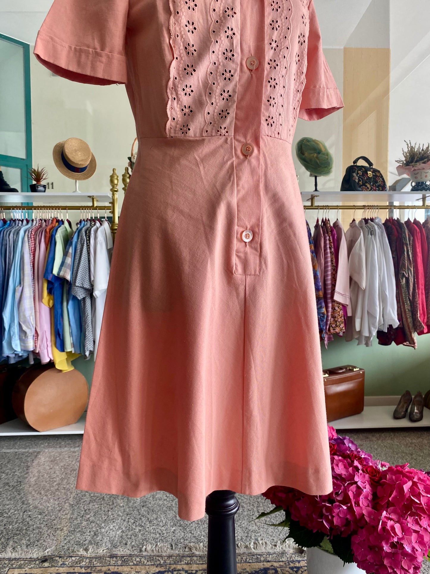 Abito anni ‘70 rosa pastello - TG 40