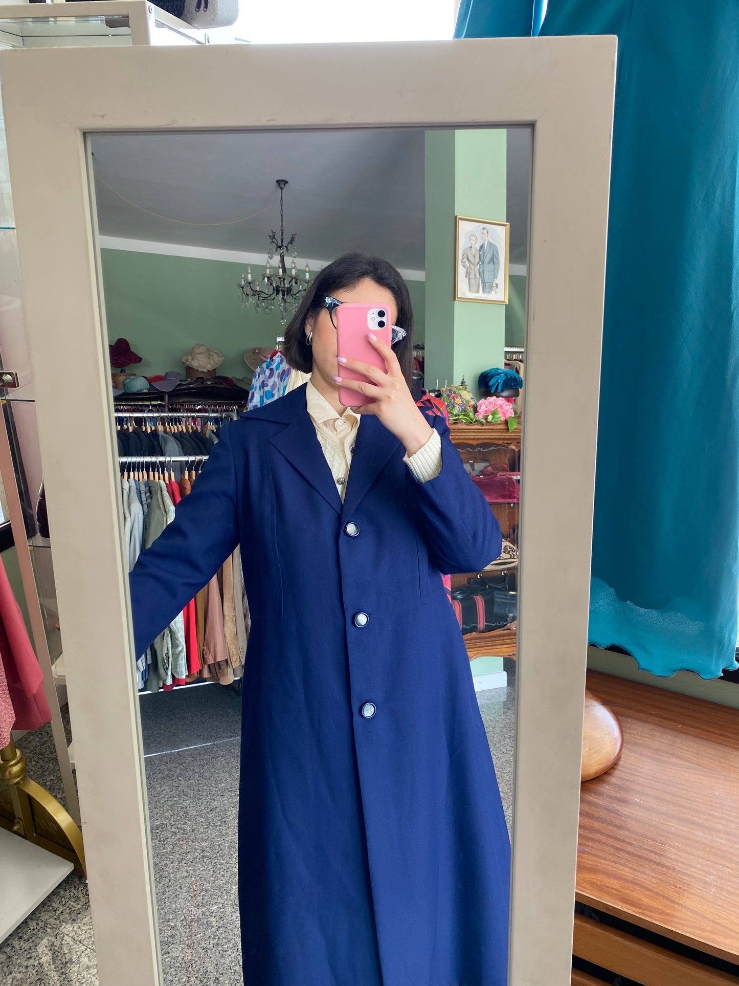 Soprabito sartoriale blu anni ‘60 - TG. 44/46