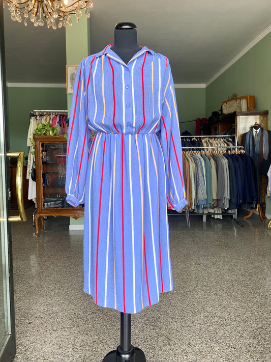 Abito anni ‘80 a righe colorate - TG. 42/44