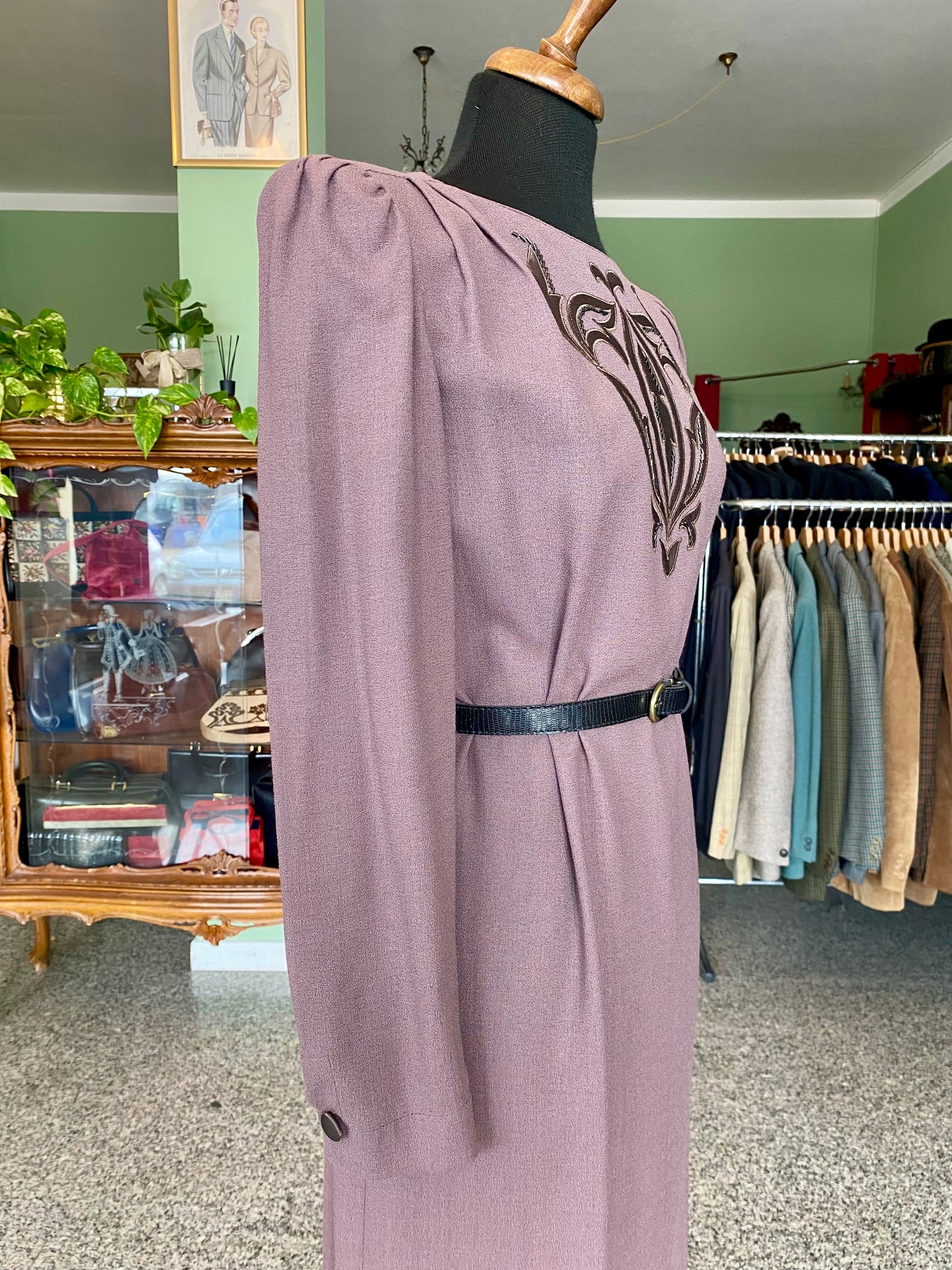 Completo abito + giacca glicine - TG. 46 circa