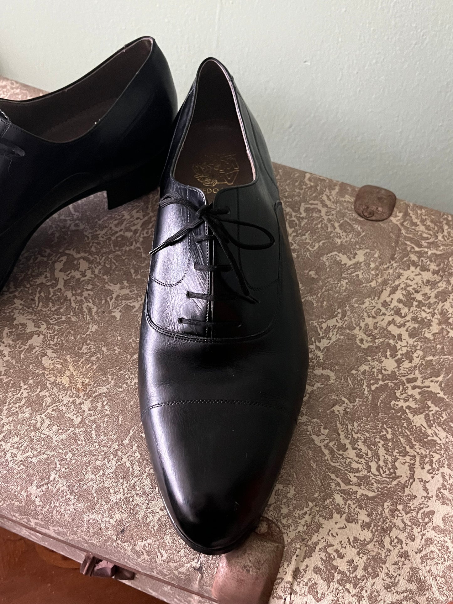 Scarpe oxford pelle nera tg. 40-41