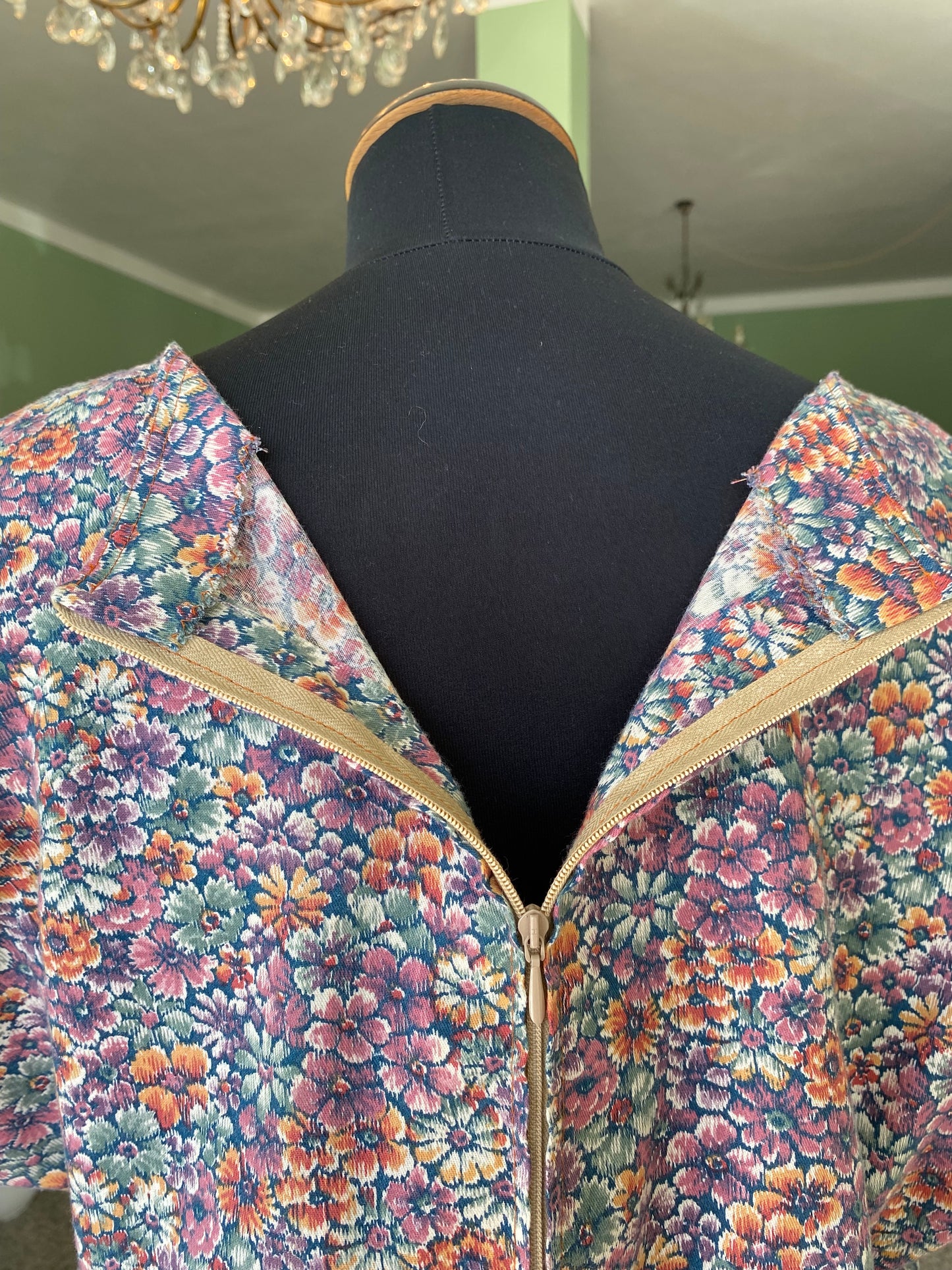 Abito in cotone con stampa floreale - TG. 40/42