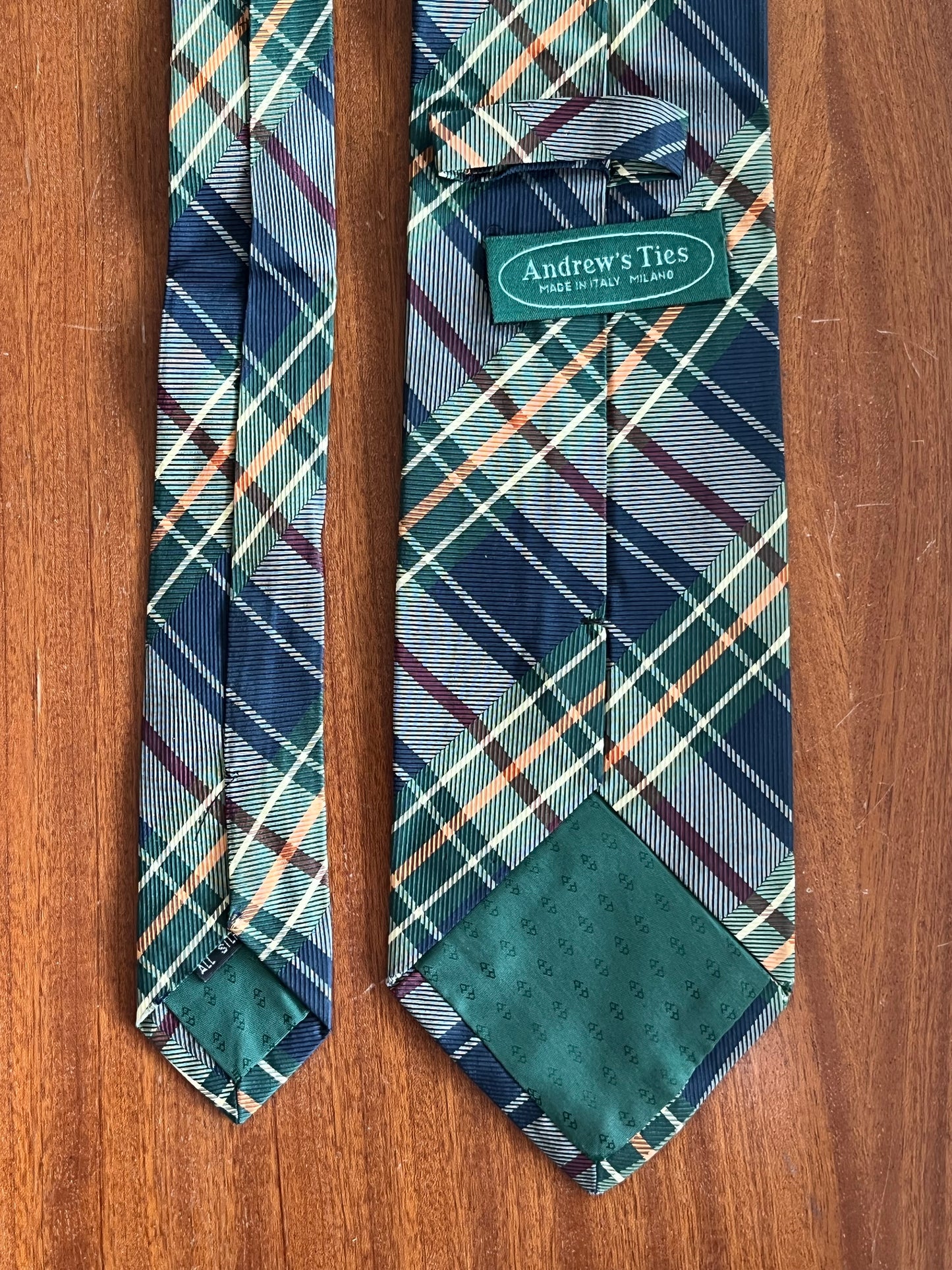 Cravatta anni ‘80 tartan