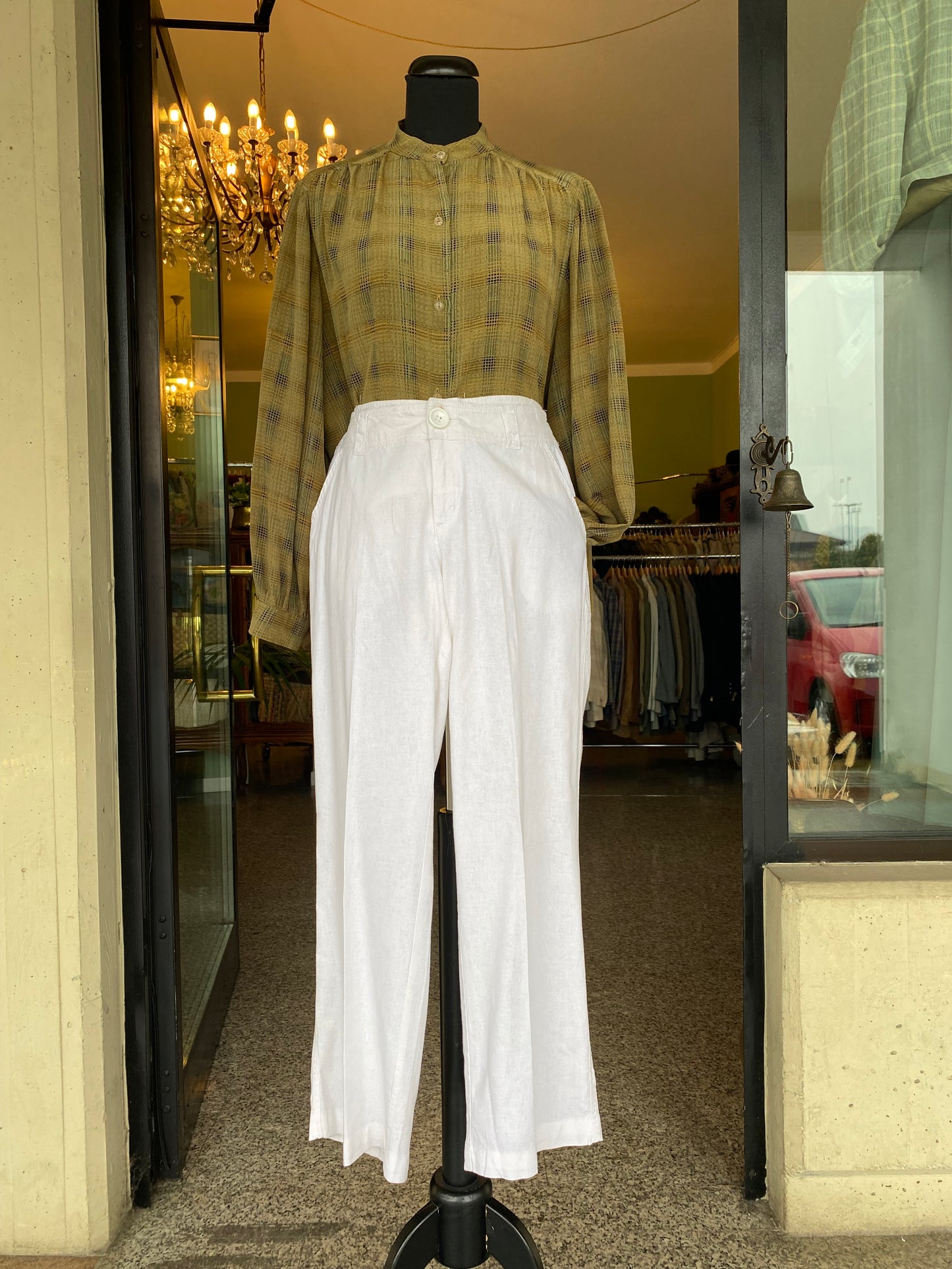 Pantaloni bianchi in cotone - TG. 40/42