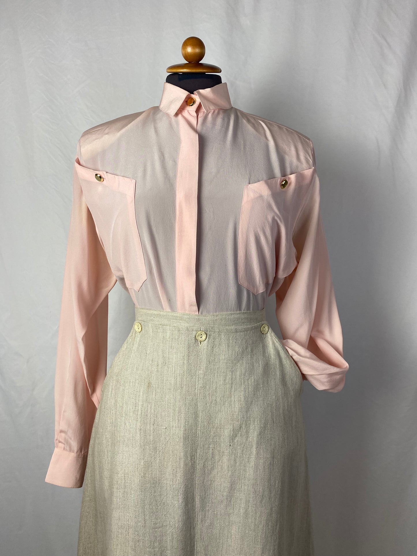 Camicia rosa in seta - TG. 42/44