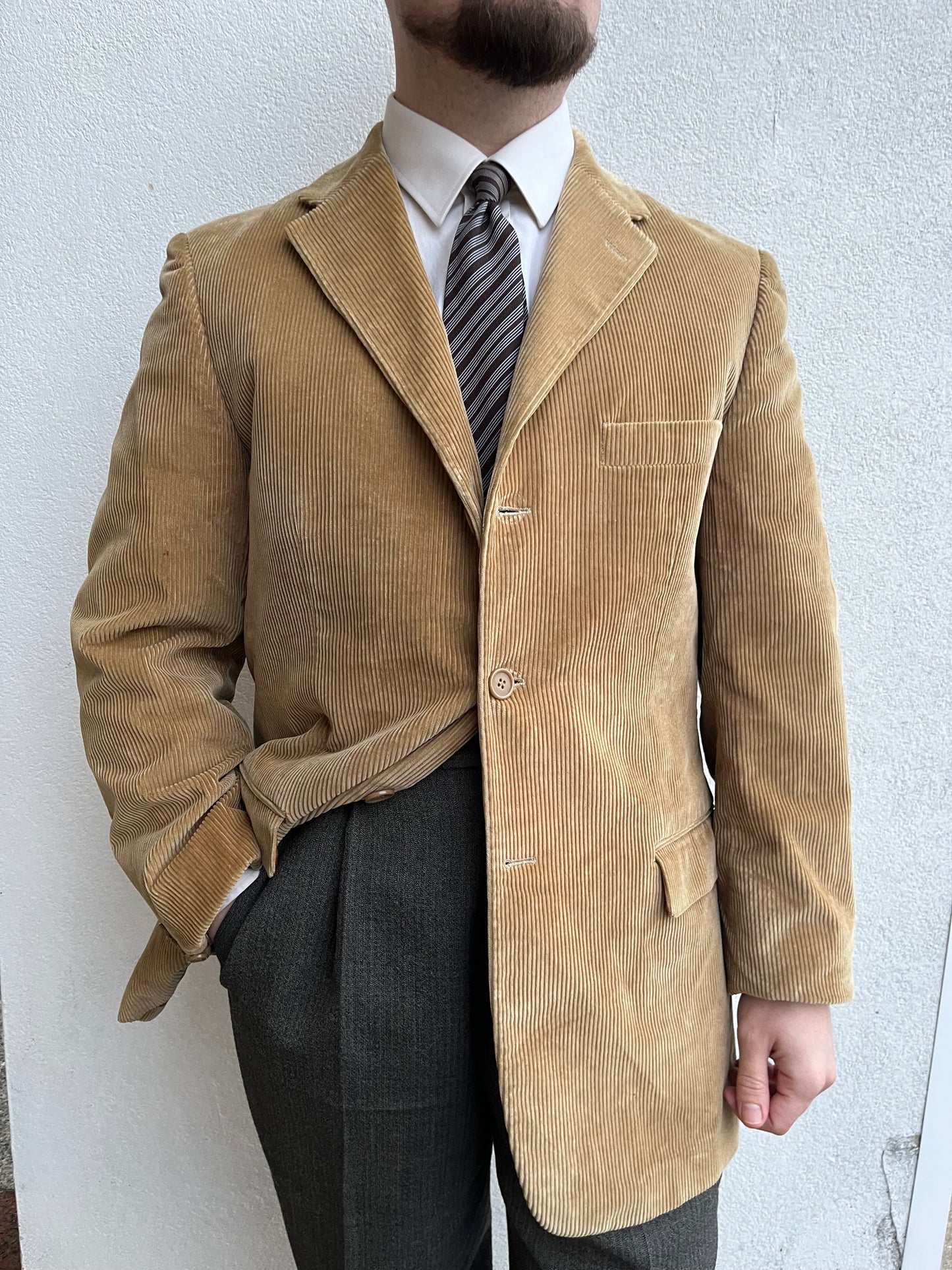 Giacca anni '80 velluto tg. 50
