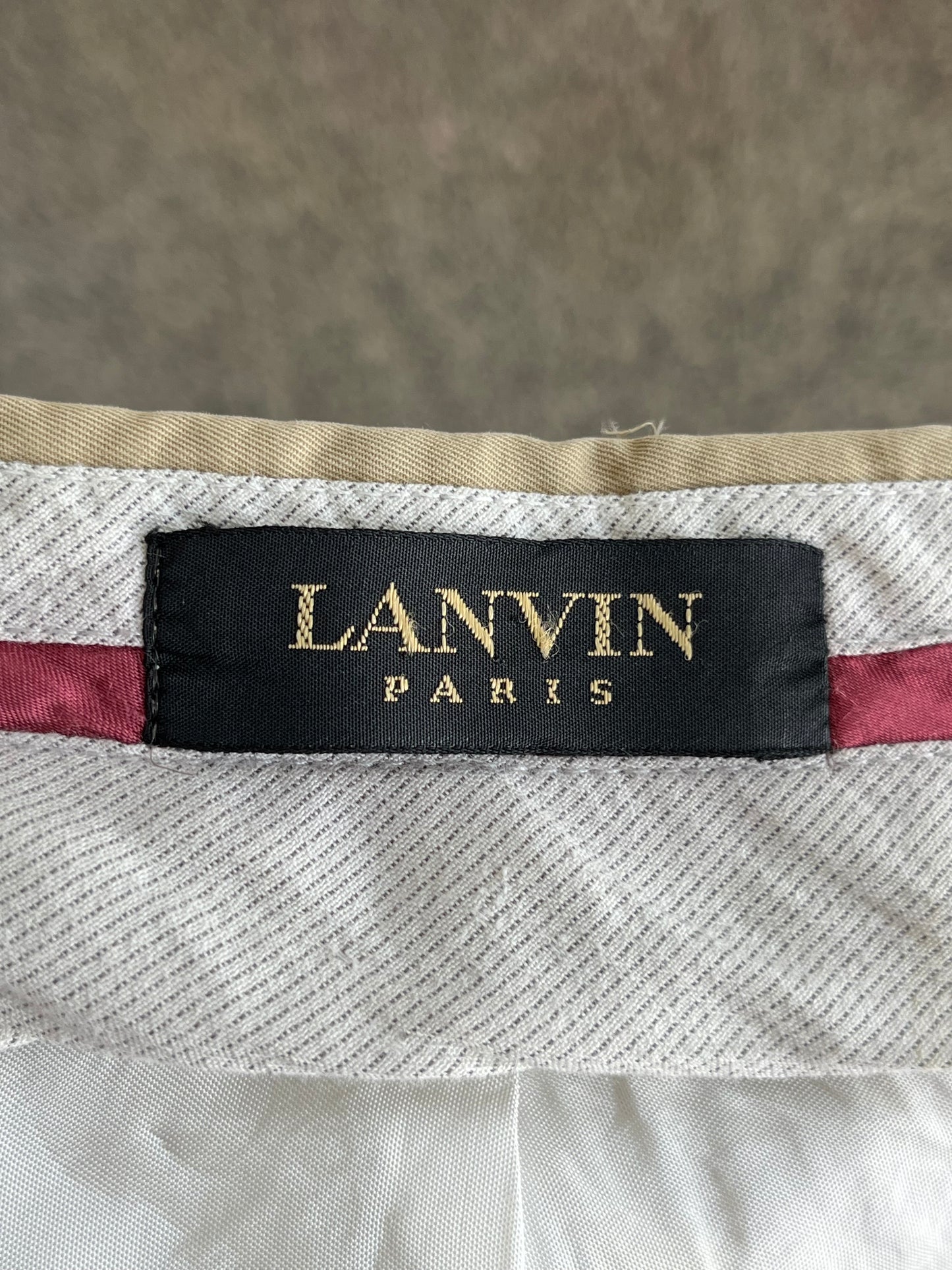 Calzoni Lanvin in cotone beige tg. 48-50