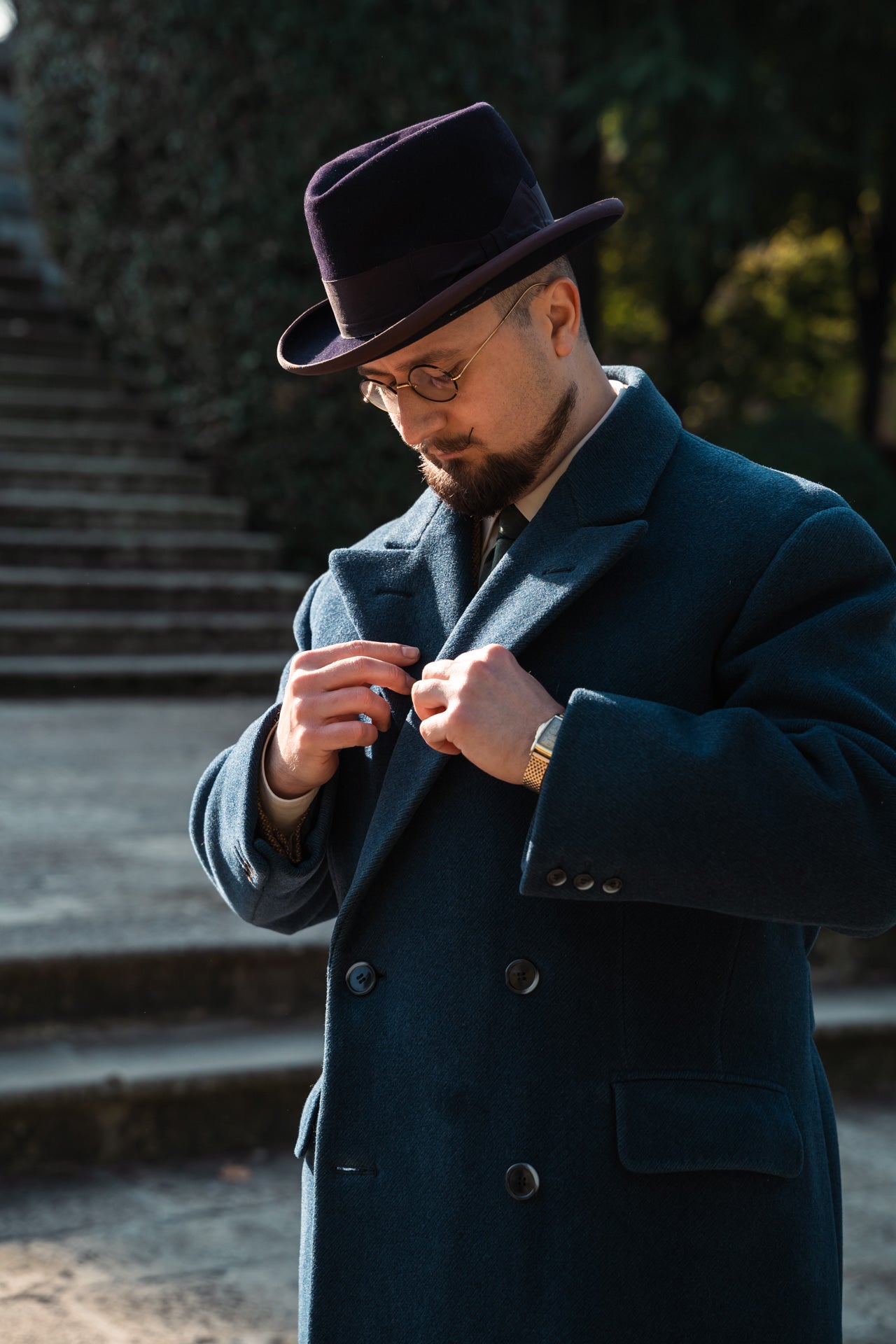 Cappotto doppiopetto anni '40 tg. 52-54