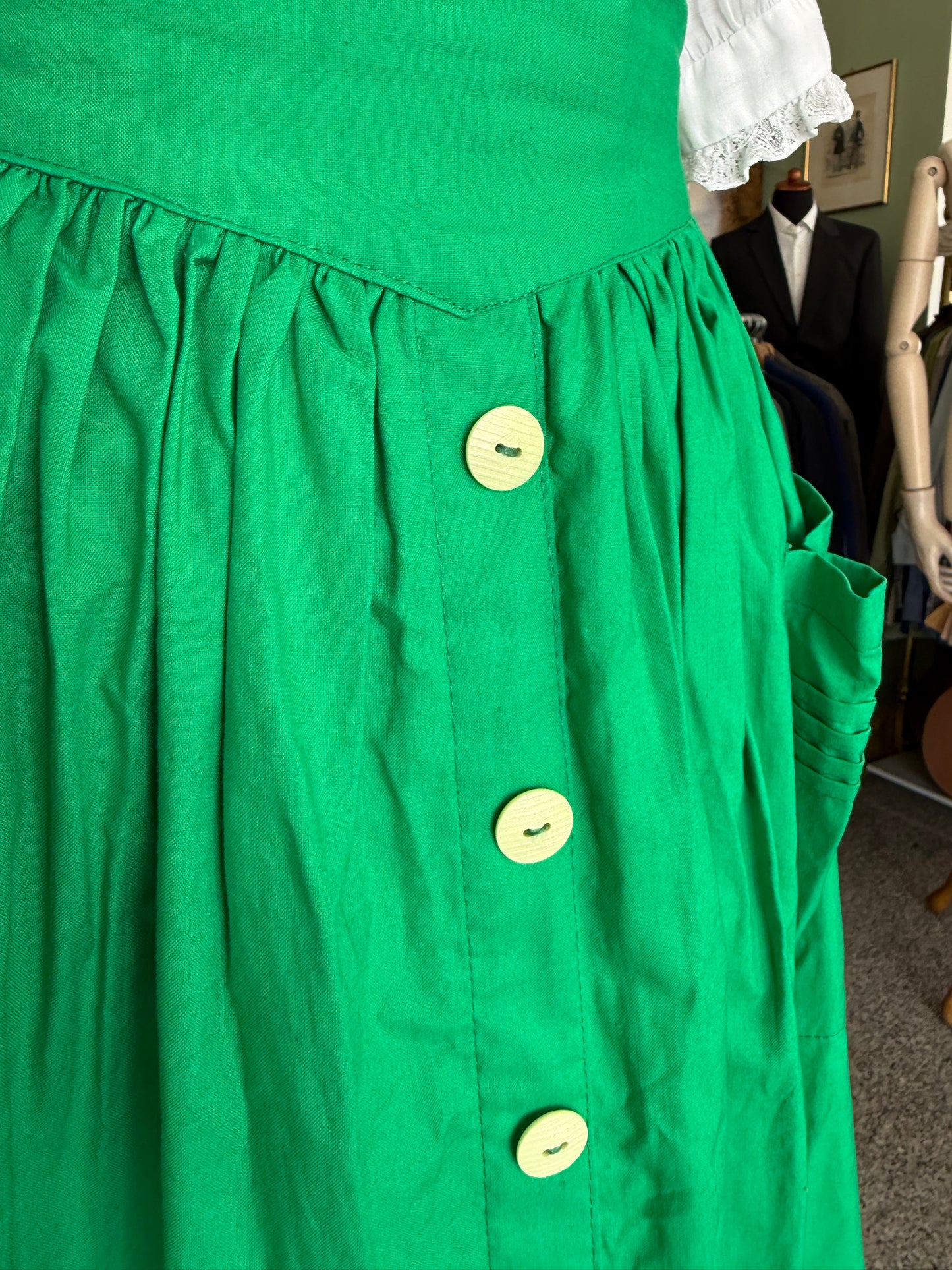 Gonna verde prato stile ‘50s - TG. 50
