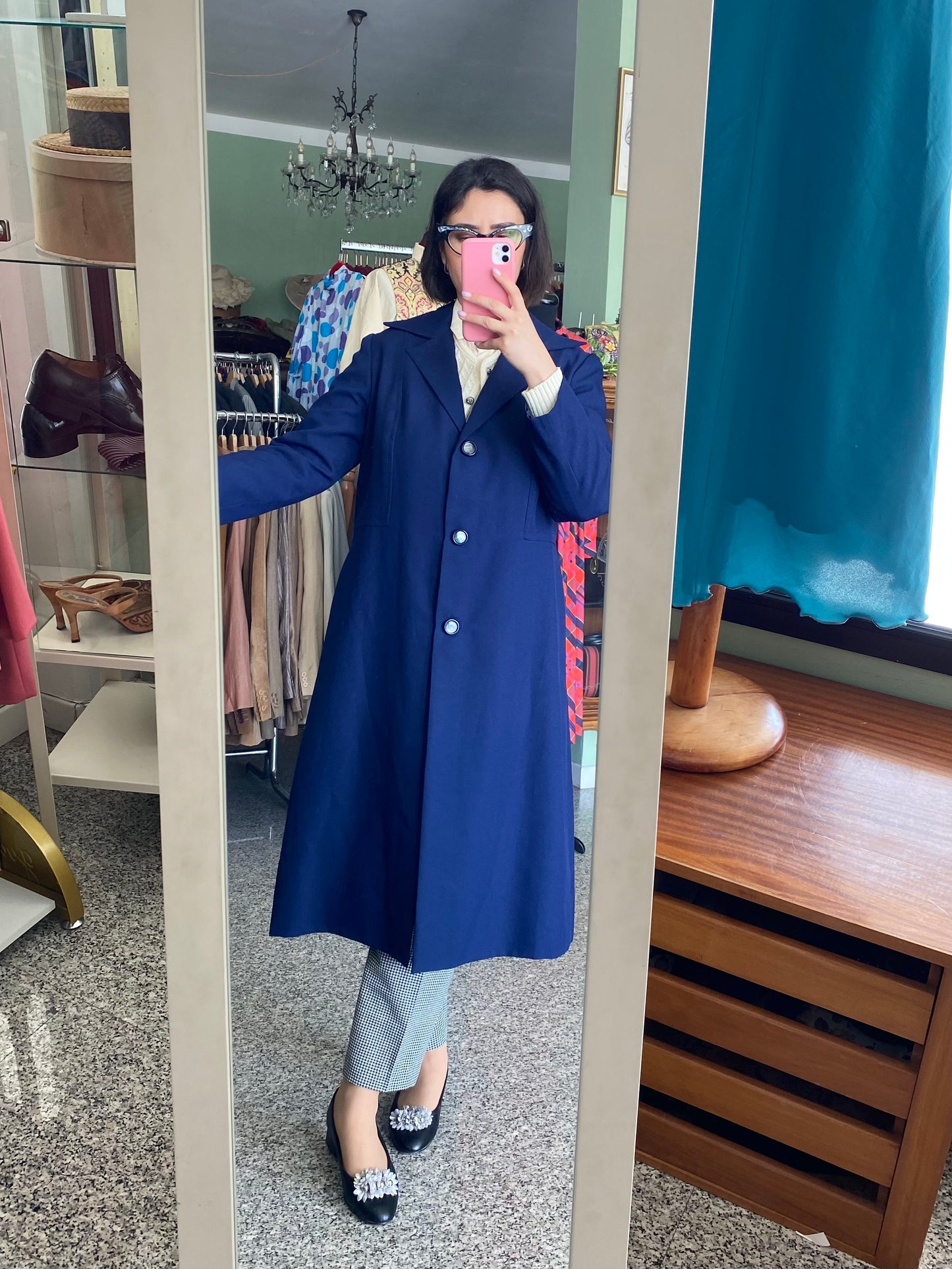 Soprabito sartoriale blu anni ‘60 - TG. 44/46