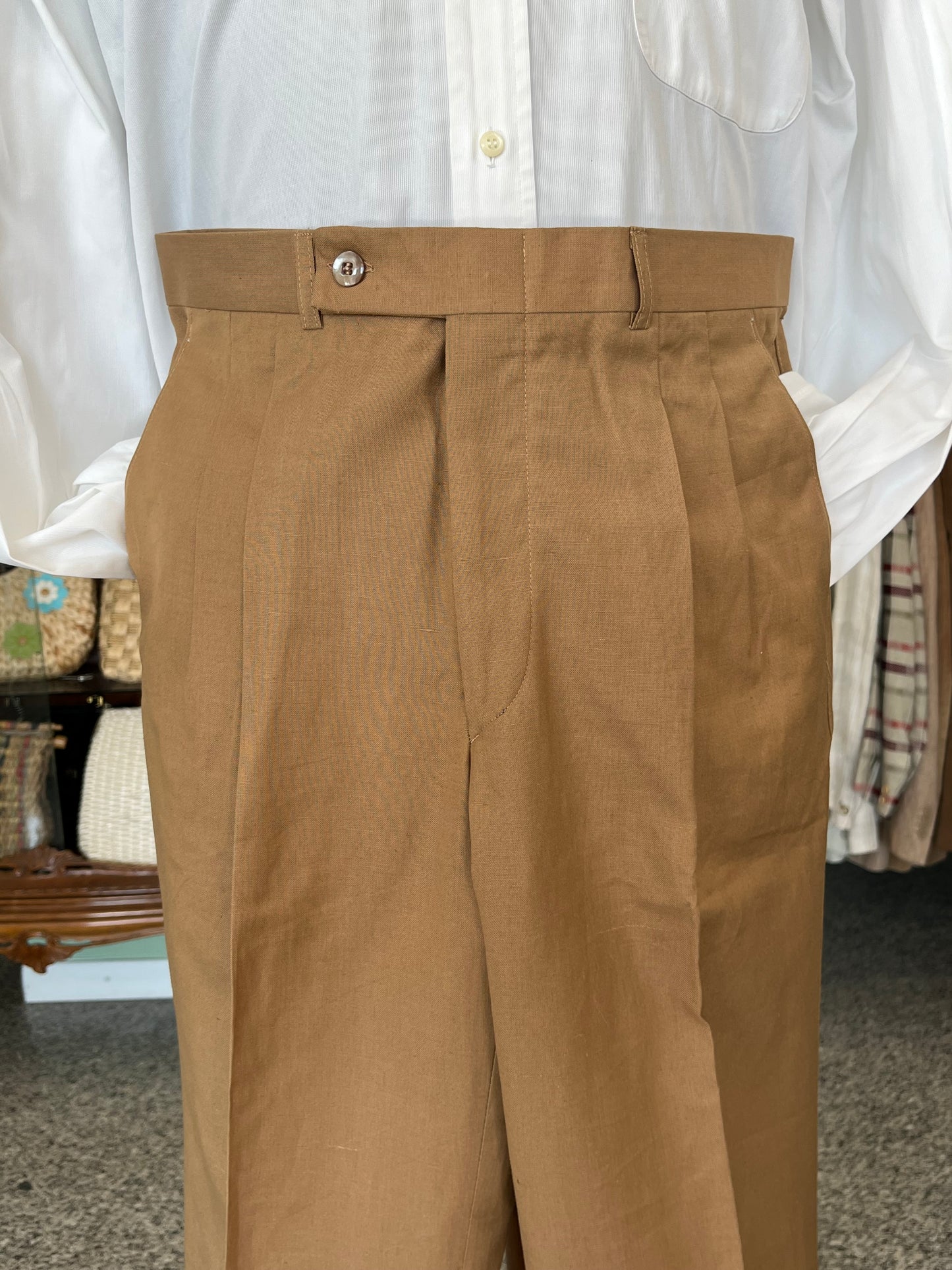 Calzoni in lino/cotone NOS tg. 46-48