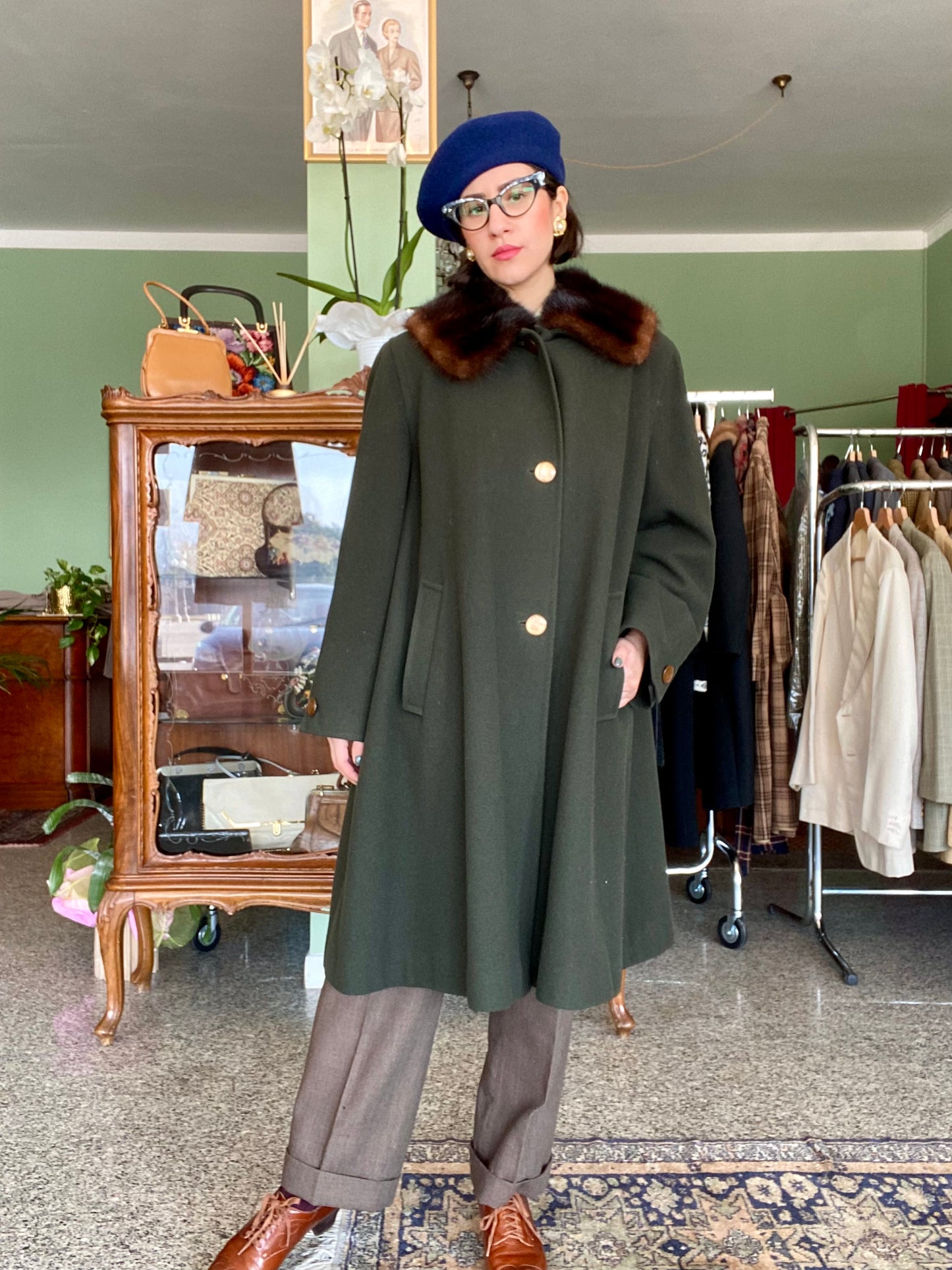 Cappotto verde oliva