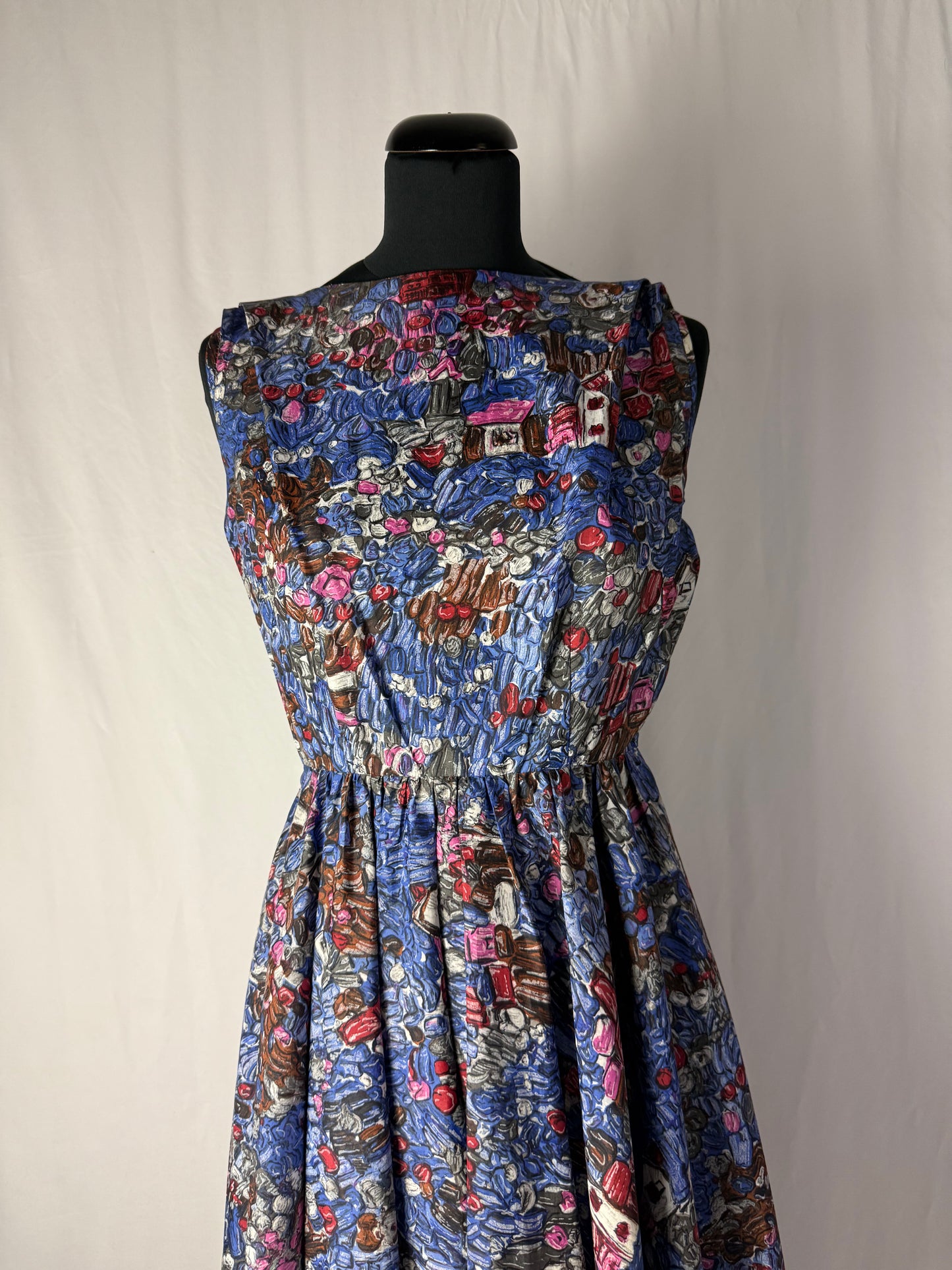 Abito anni ‘50 “Stampa Liberty Blu” – TG. 36