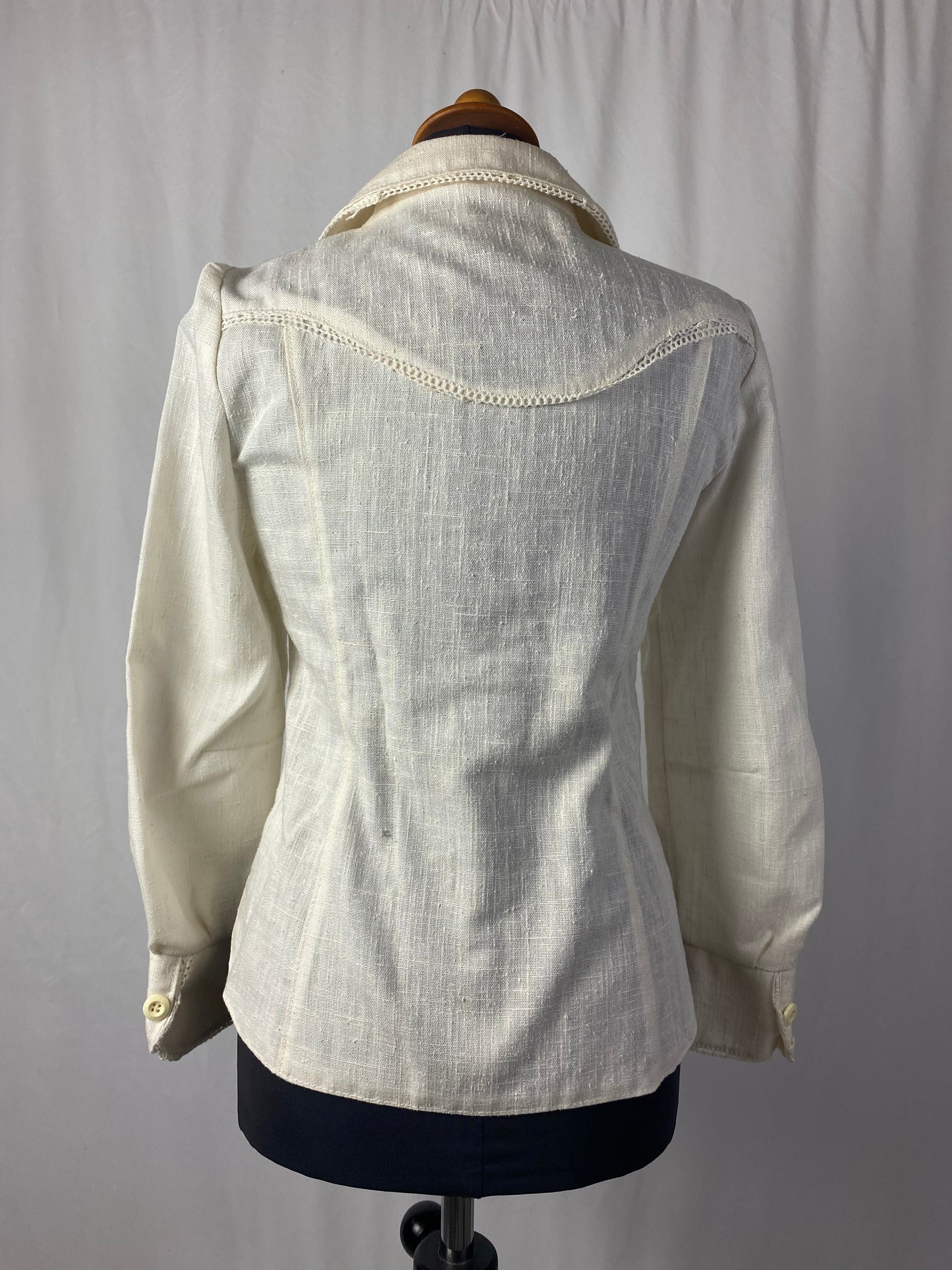 Camicia anni ‘70 color burro - TG. 38