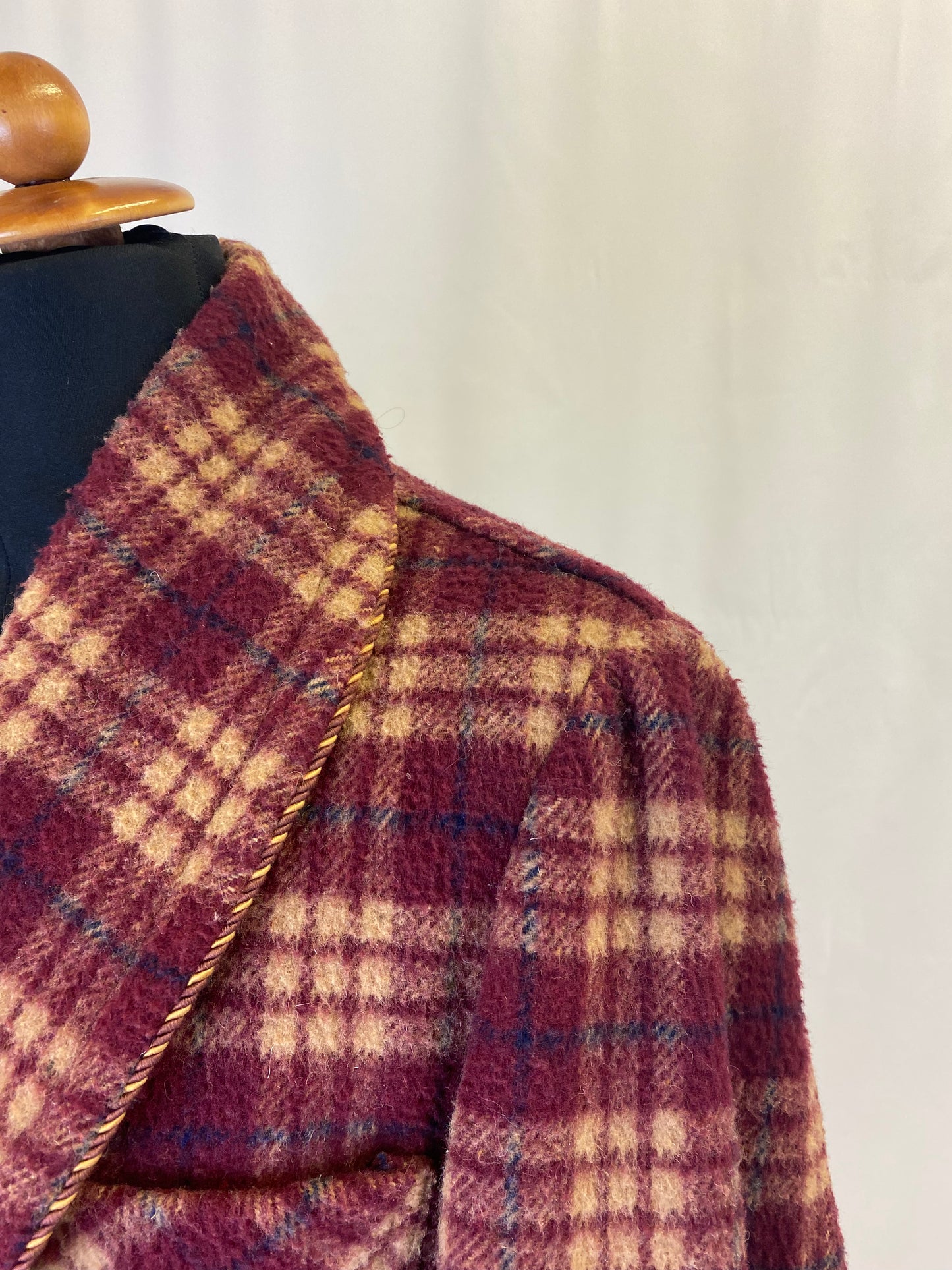 Giacca da camera borgogna e beige L-XL