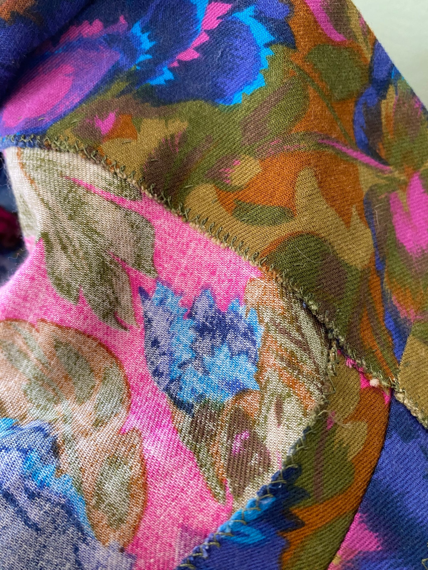 Gonna fucsia con fiori blu - TG. 46