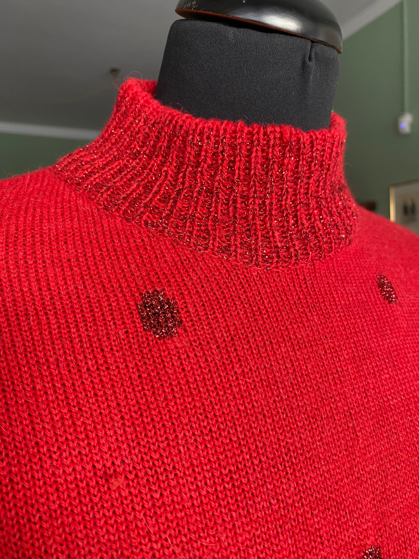 Abito rosso in maglia di lana - TG. 40/42