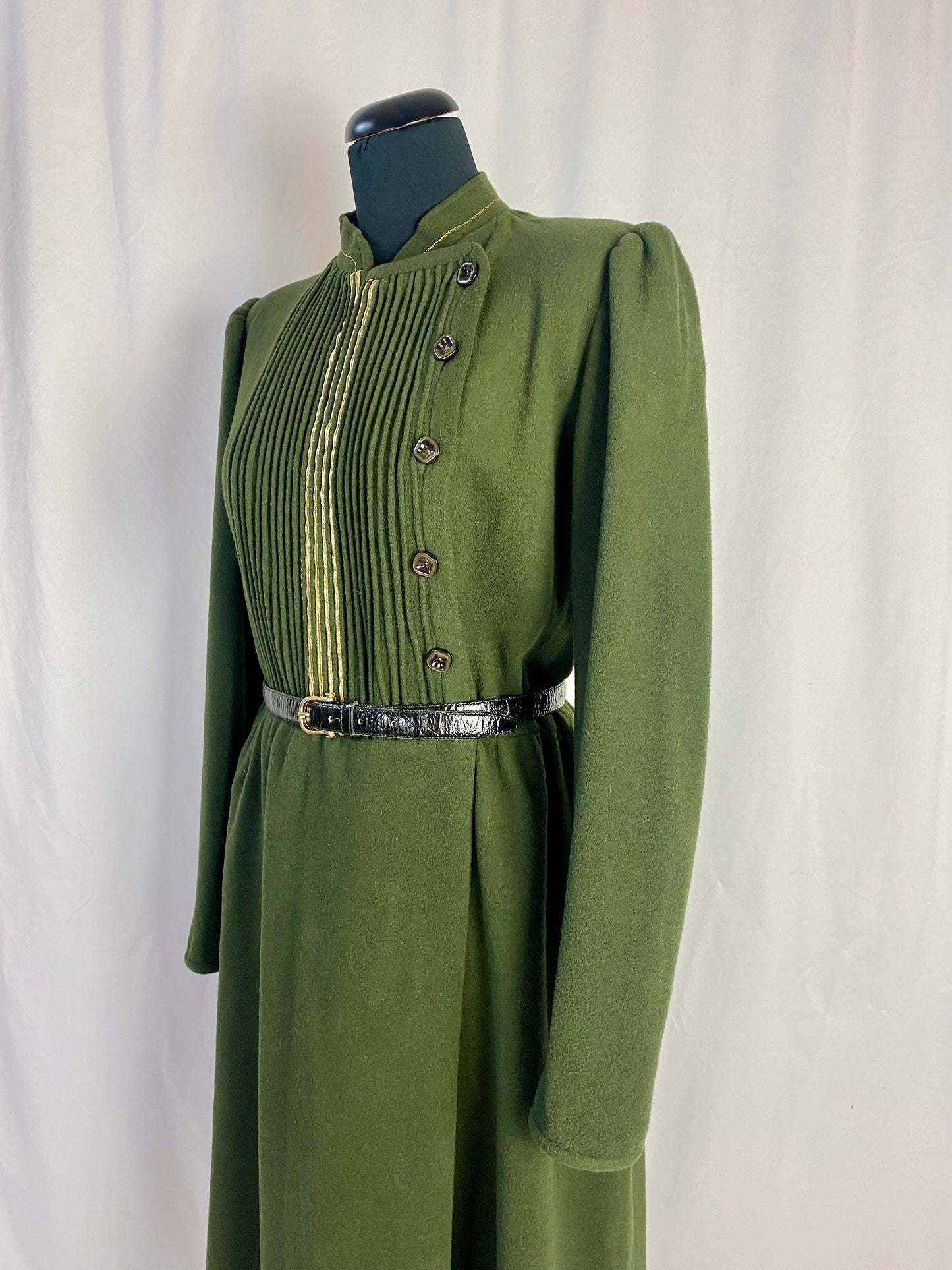 Abito verde bosco in lana - TG 48/50