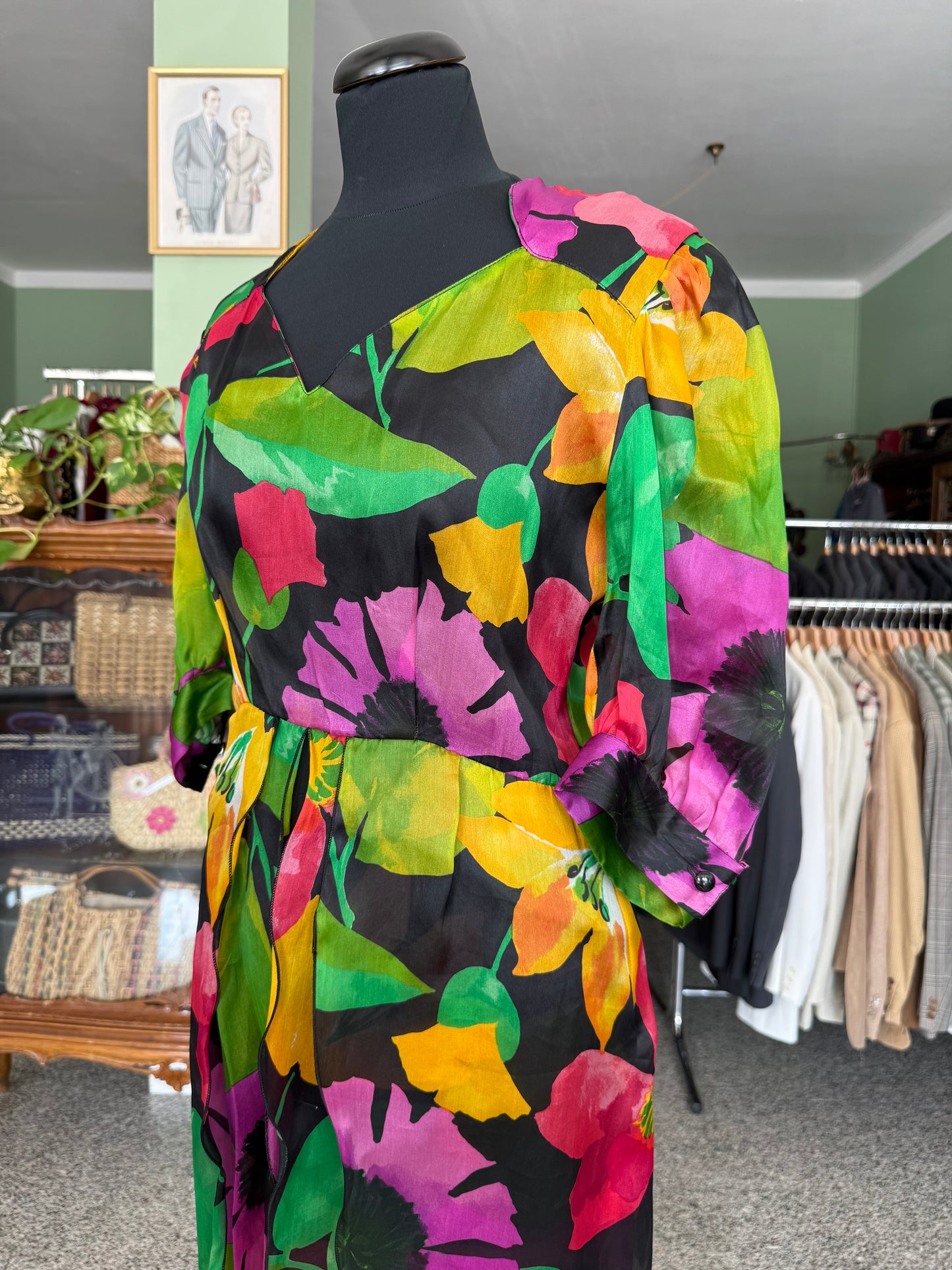 Abito anni ‘80 in organza di seta - TG. 44