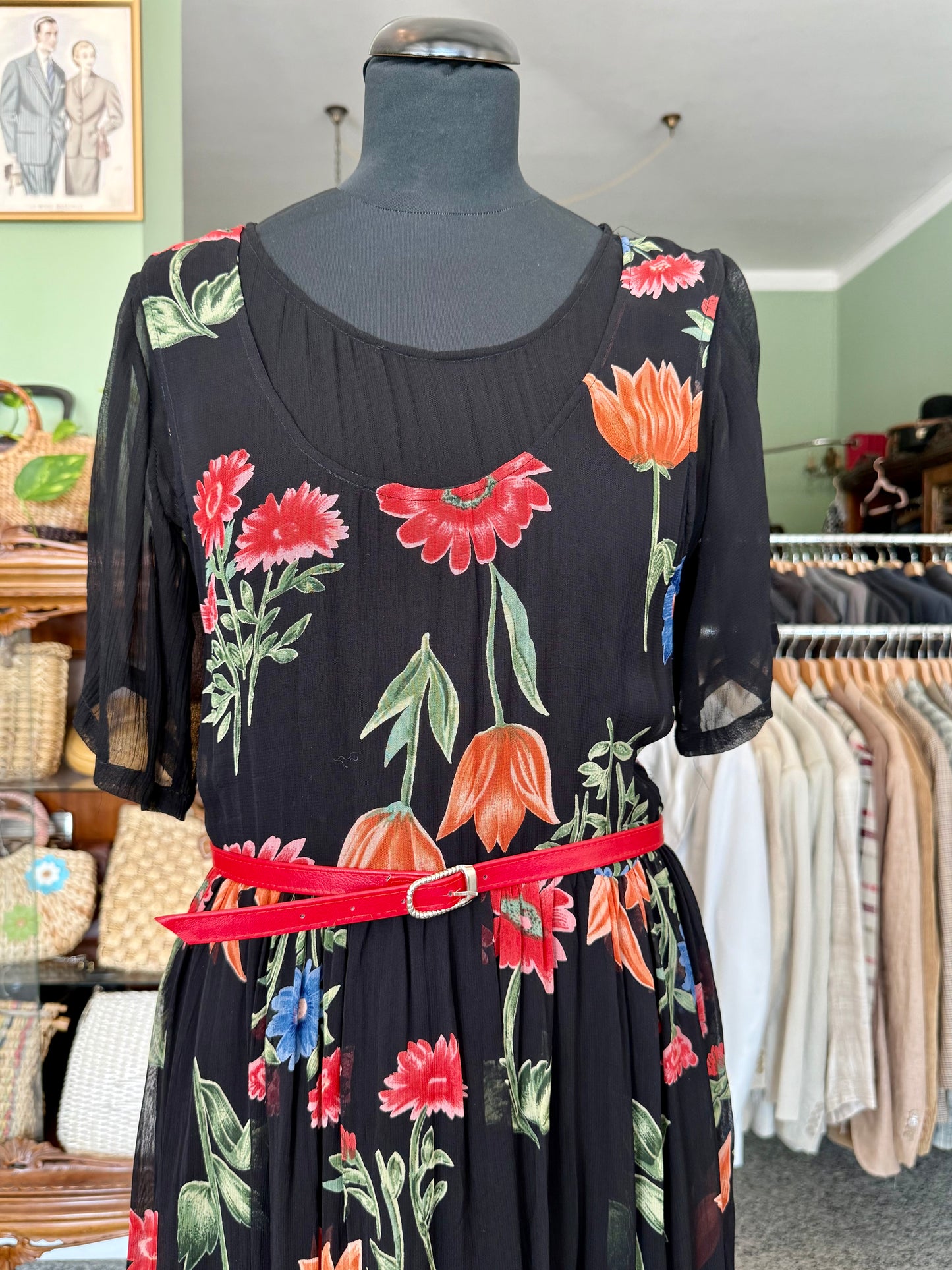 Abito elegante con stampa floreale - TG. 46