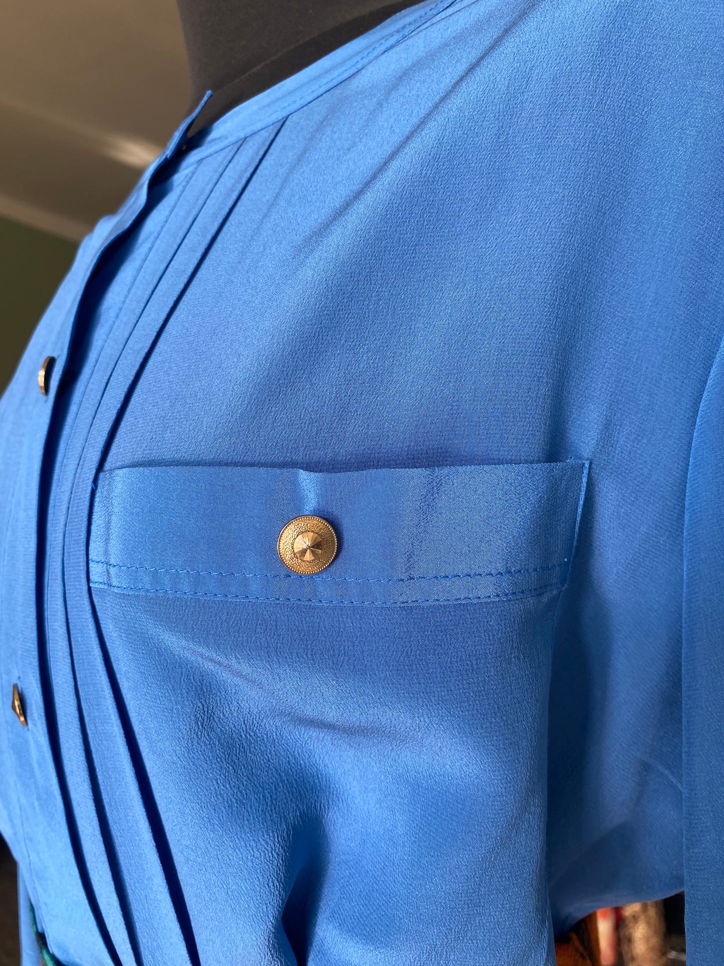 Camicia in seta blu - TG. 48/50
