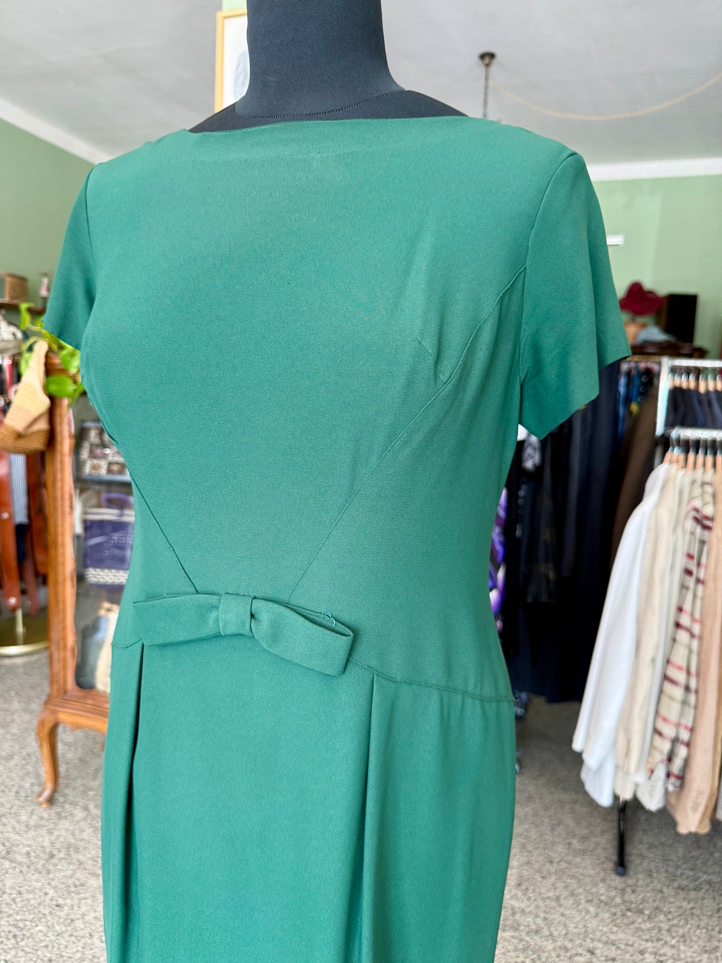 Abito sartoriale anni ‘60 verde bosco - TG. 38