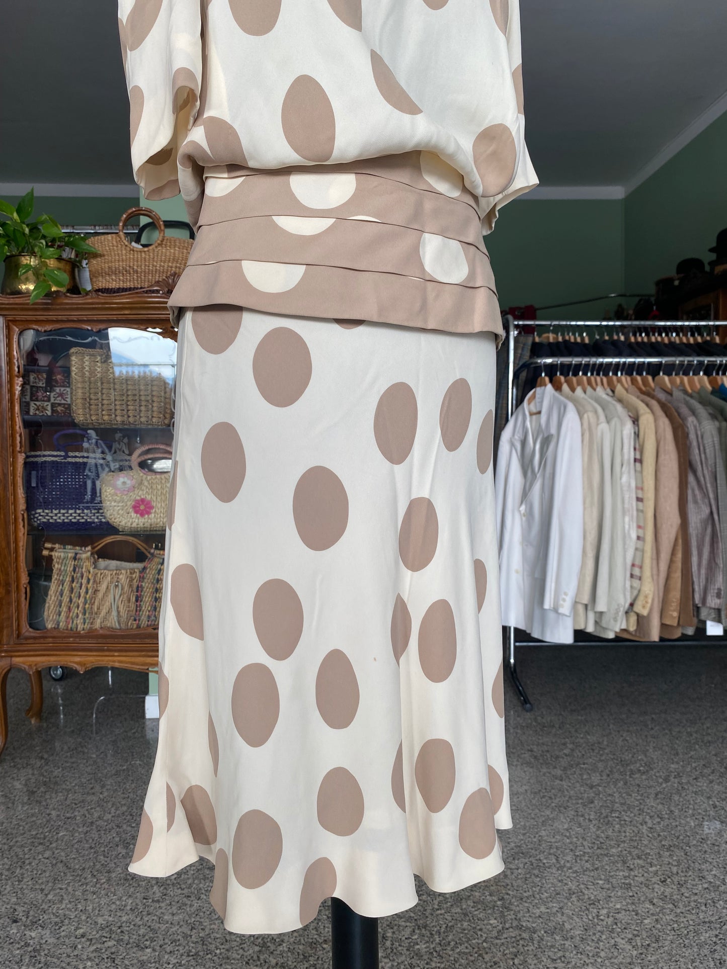 Abito sartoriale a pois grandi - TG. 40 circa