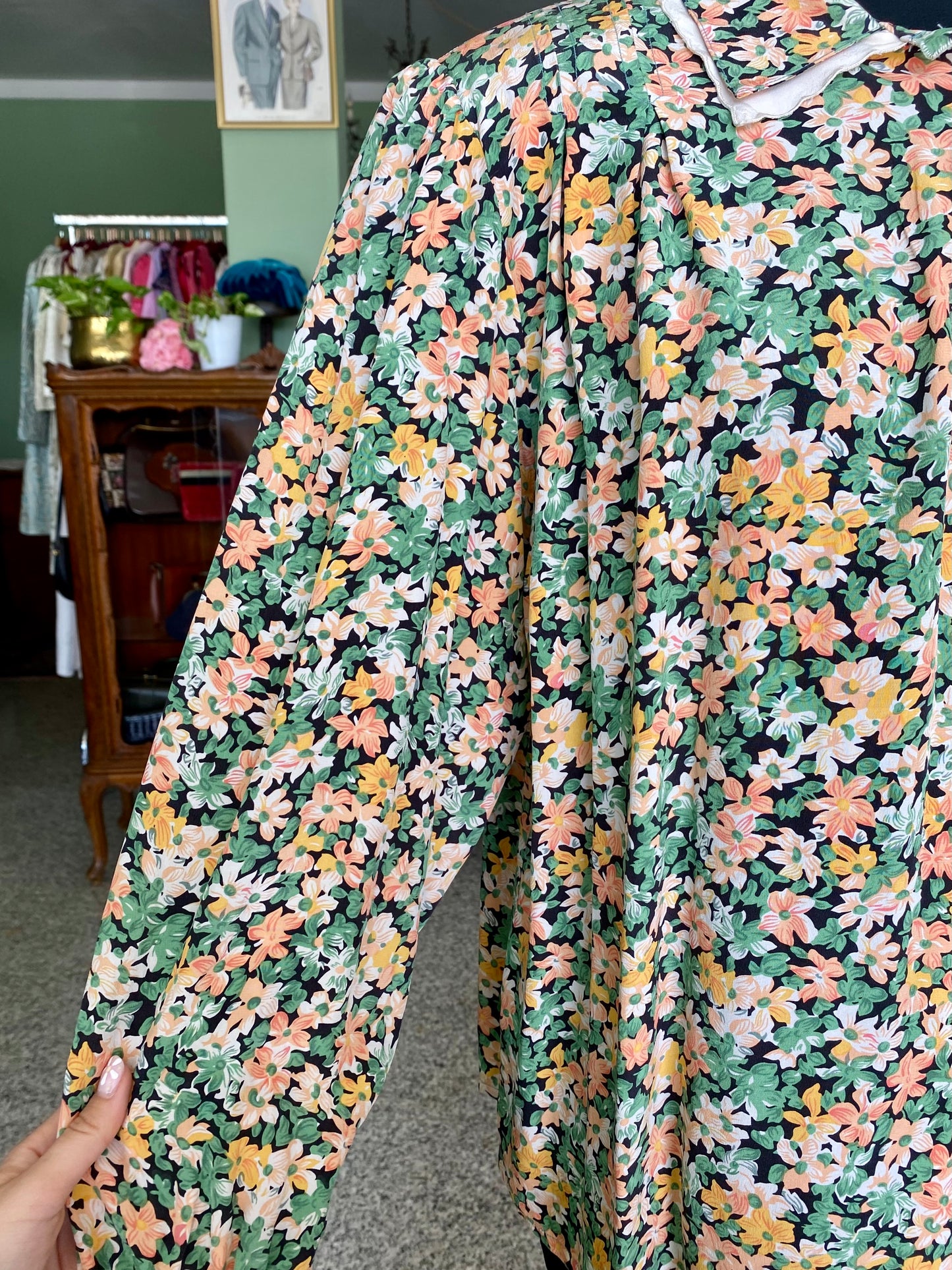 Camicia in seta fantasia floreale - TG. 48