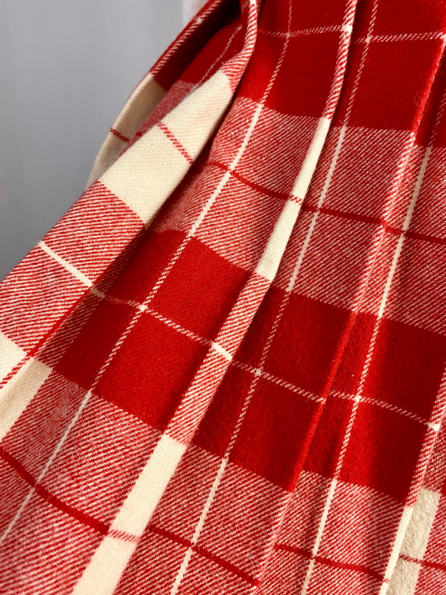 Gonna tartan bianca e rossa anni ‘70 - TG. 44/46