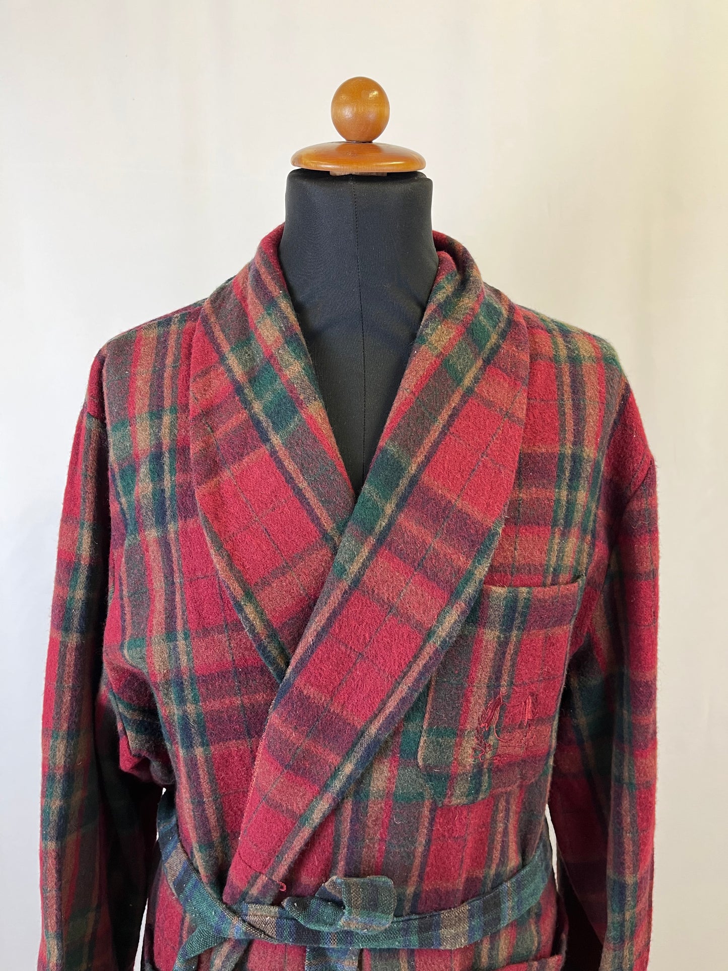 Vestaglia da camera borgoga a quadri XL-XXL