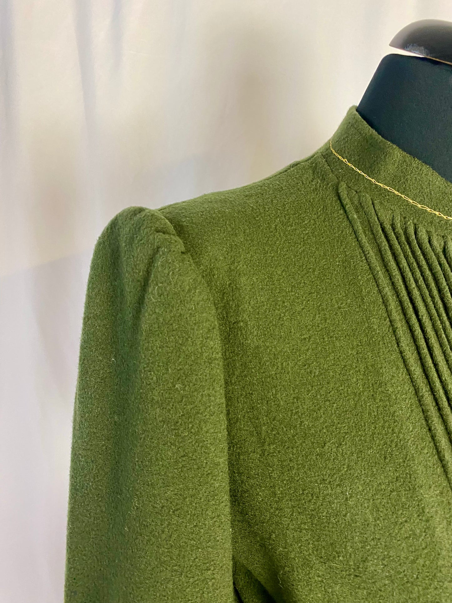 Abito verde bosco in lana - TG 48/50