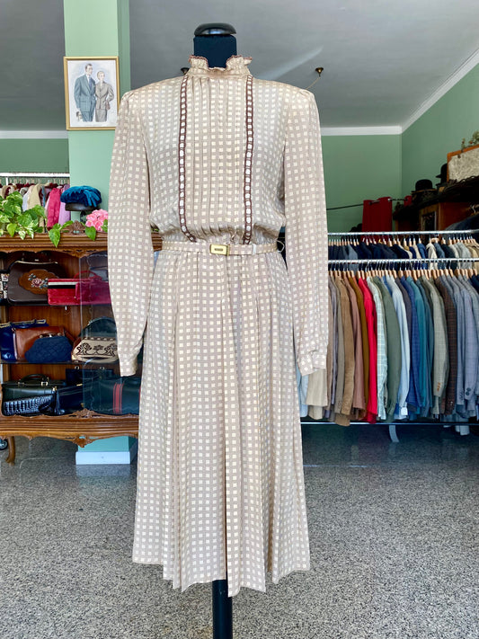 Abito anni ‘70 classico in seta - TG. 40/42/44