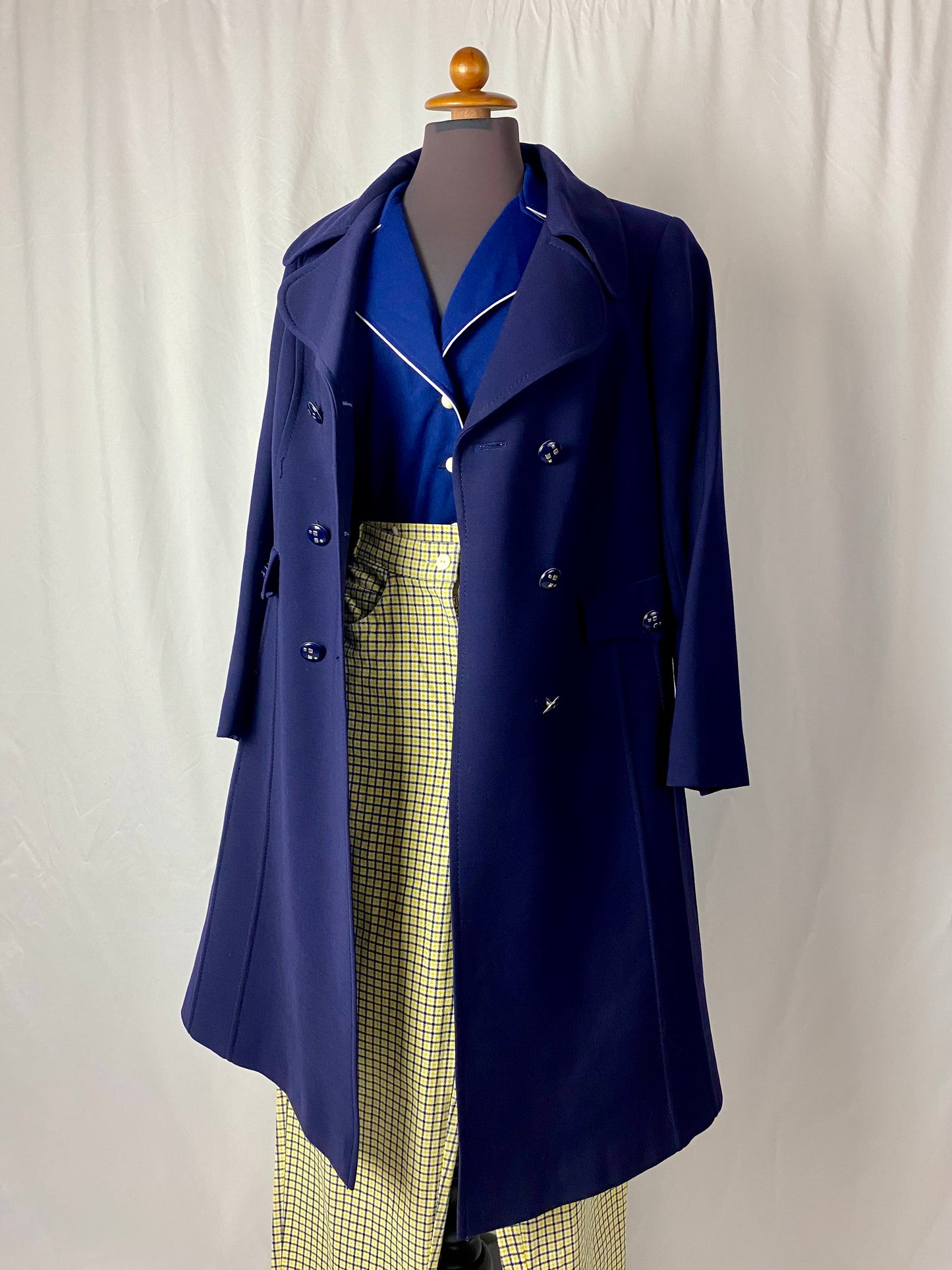 Cappotto anni ‘70 blu navy - TG. 42 circa