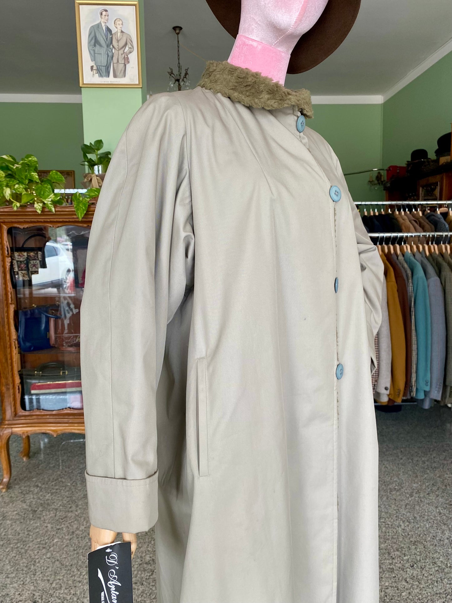 Trench foderato in eco pelliccia - TG. 40/42/44