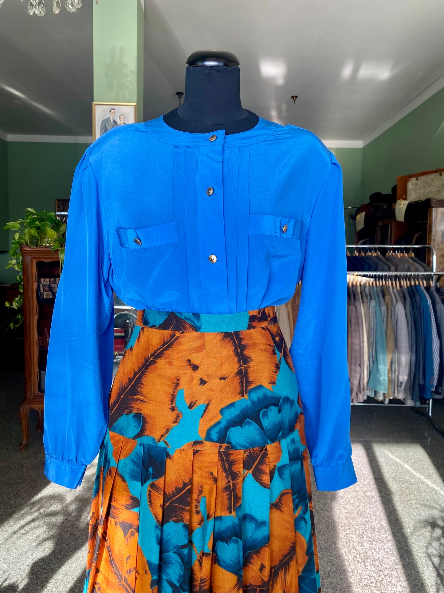 Camicia in seta blu - TG. 48/50