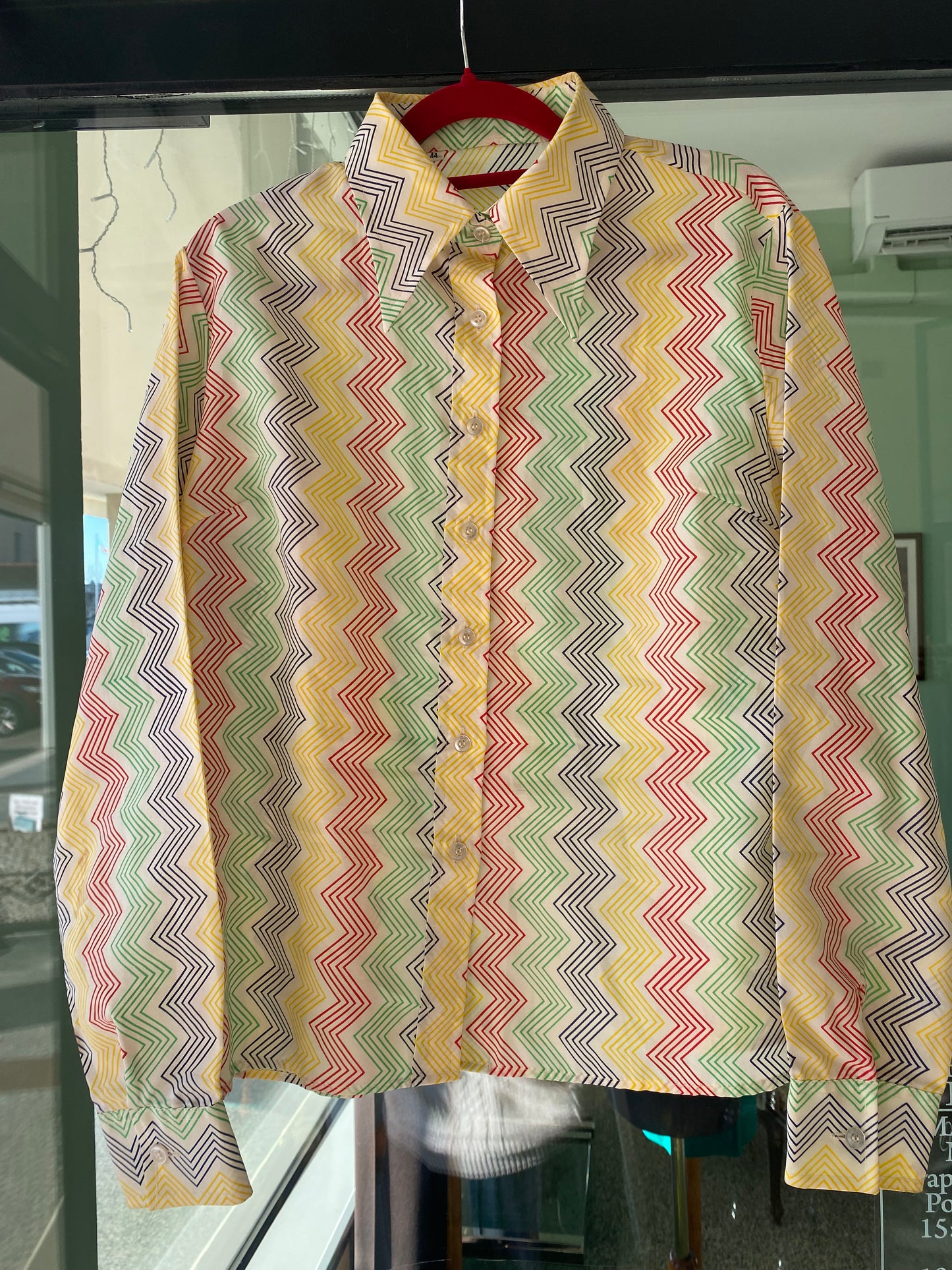 Camicia anni ‘70 zig zag- TG. 42/44