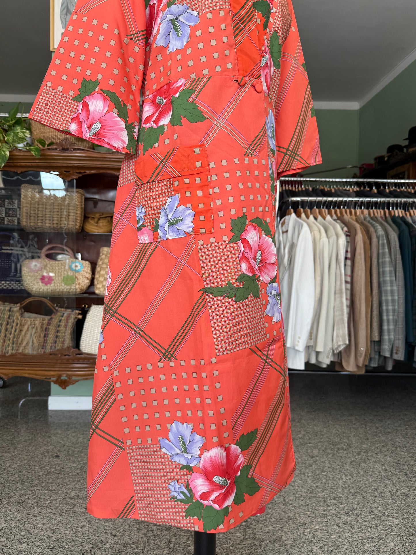 Kimono/Vestaglia Vintage Anni ’70 con Stampa Floreale